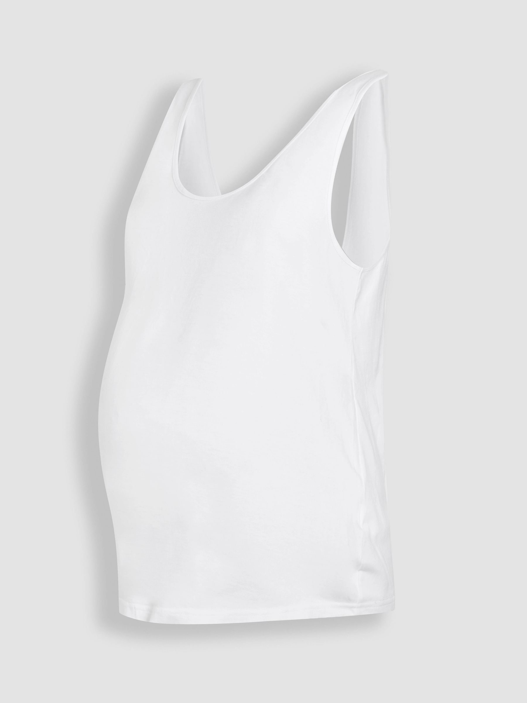 White Maternity Thick Strap 100% Cotton Vest