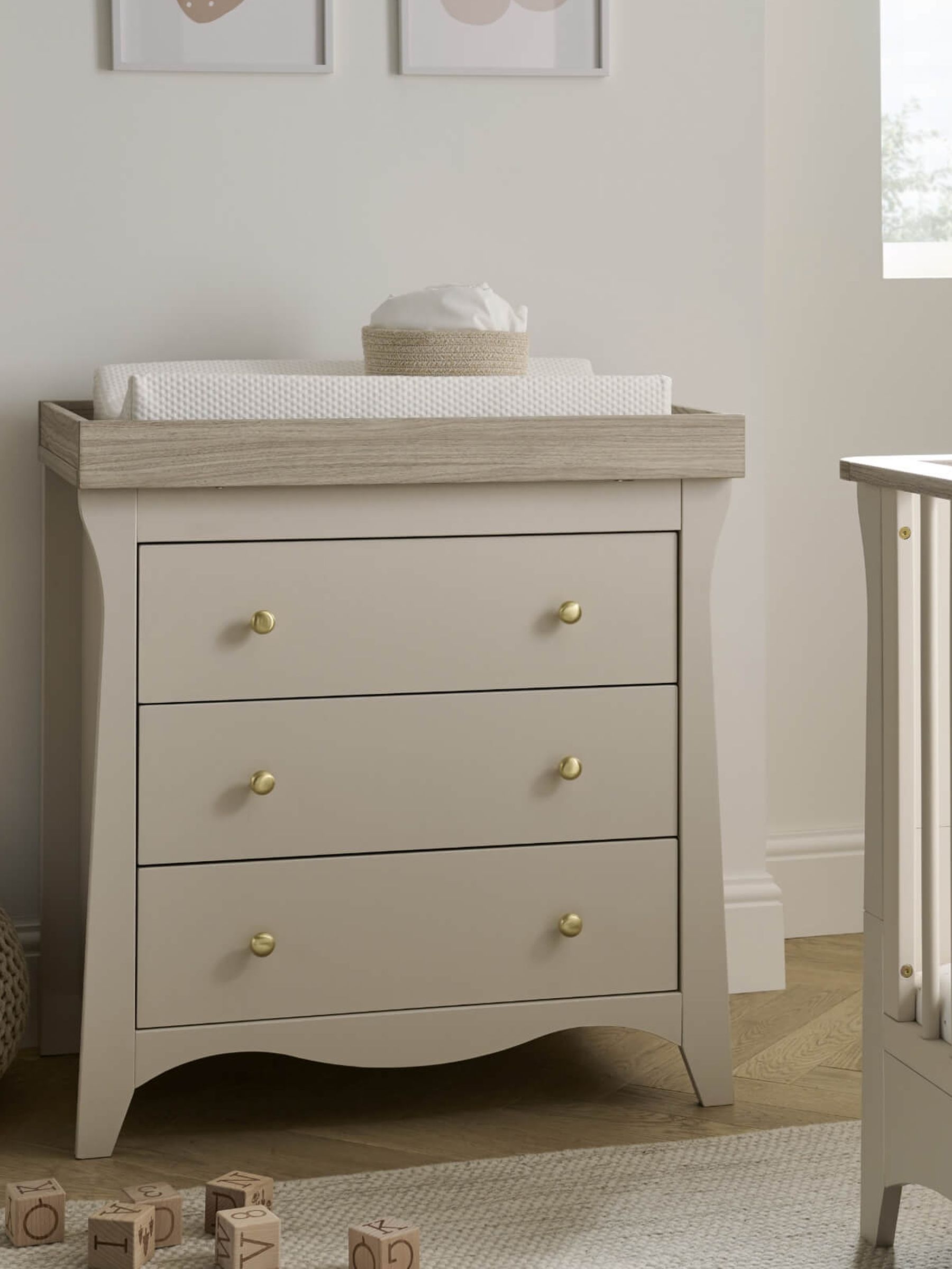CuddleCo White Ash Clara Dresser Changer