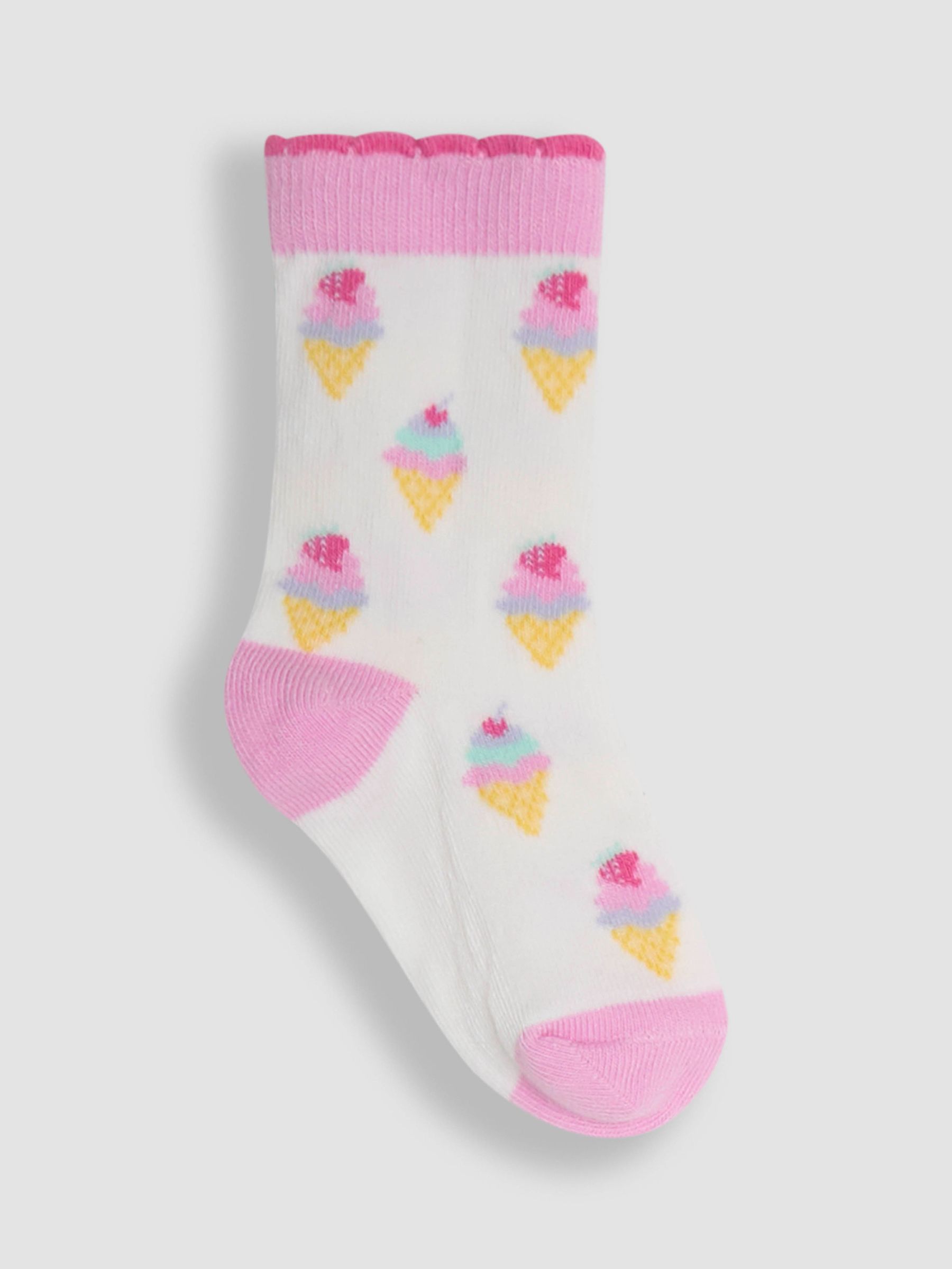 Pink 3-Pack Printed Socks