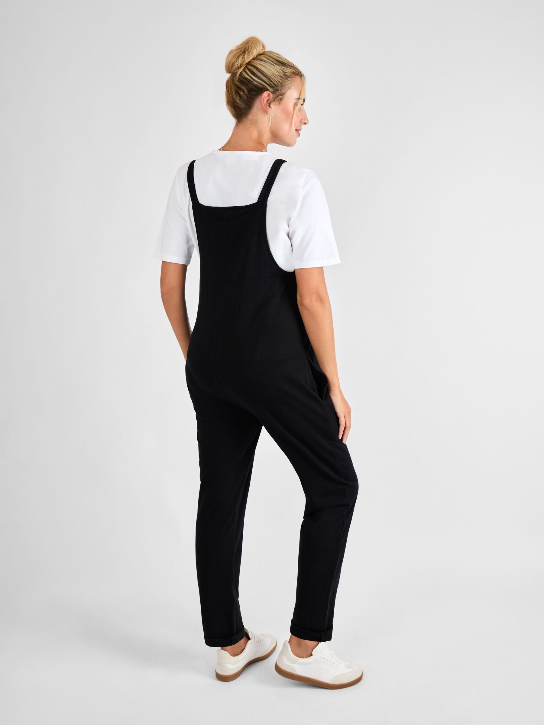 Black Jersey Dungarees