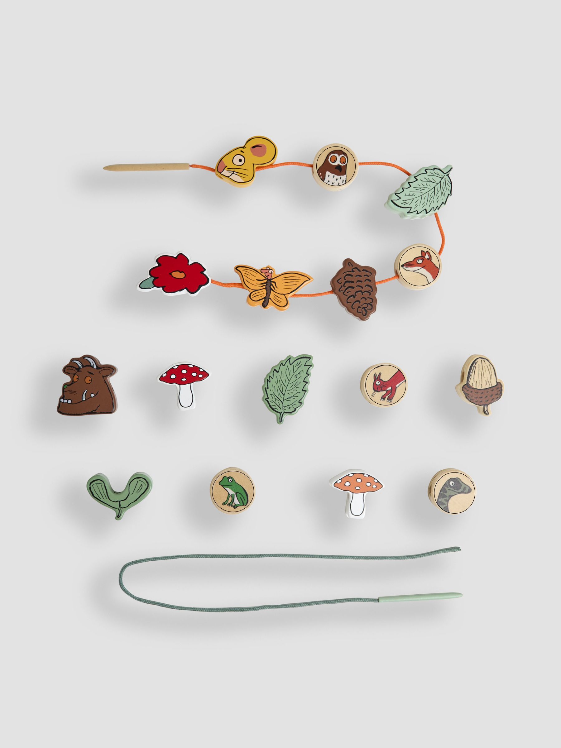 Natural The Gruffalo Threading Beads