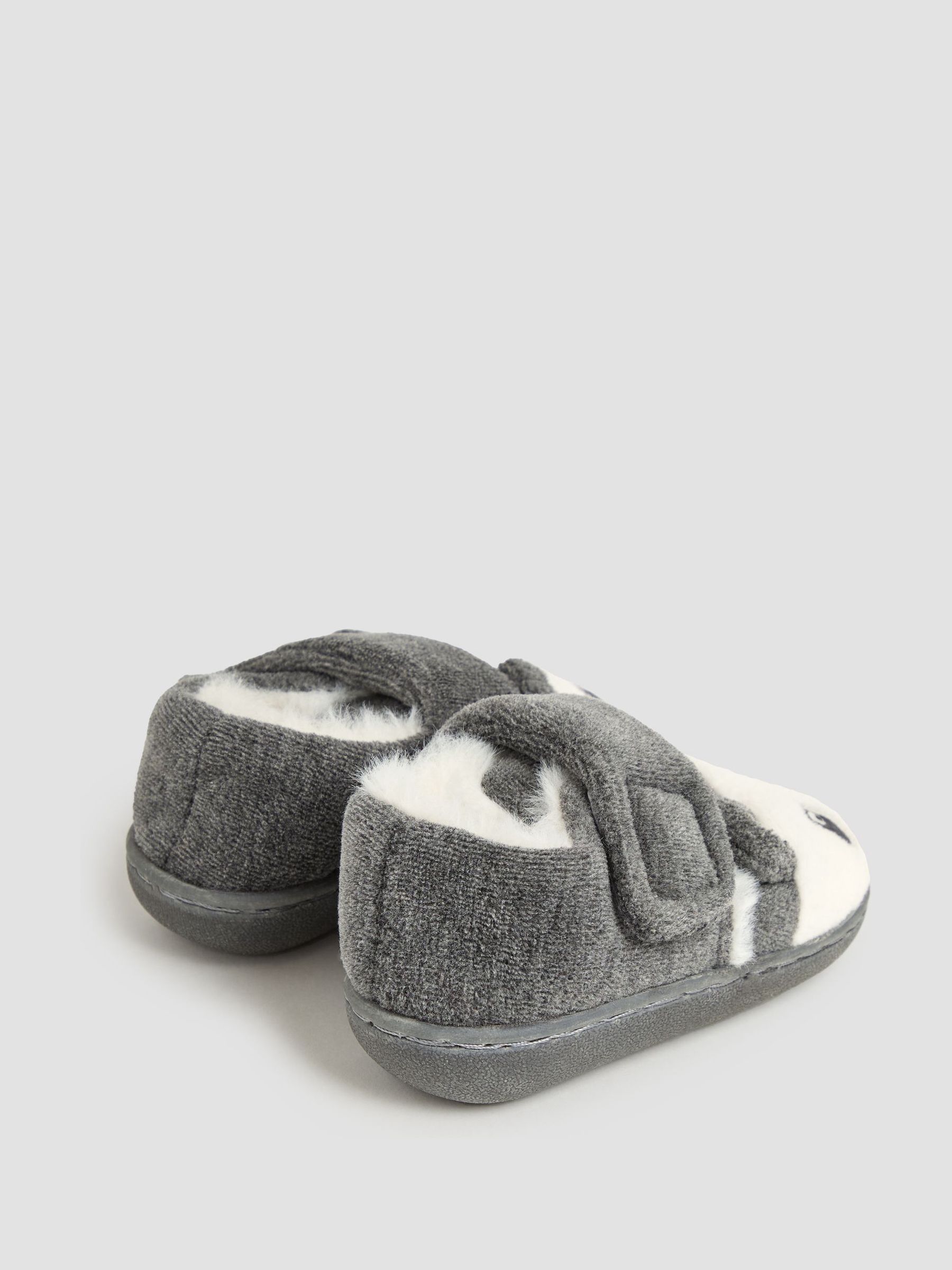 Grey Panda Slipper Shoes