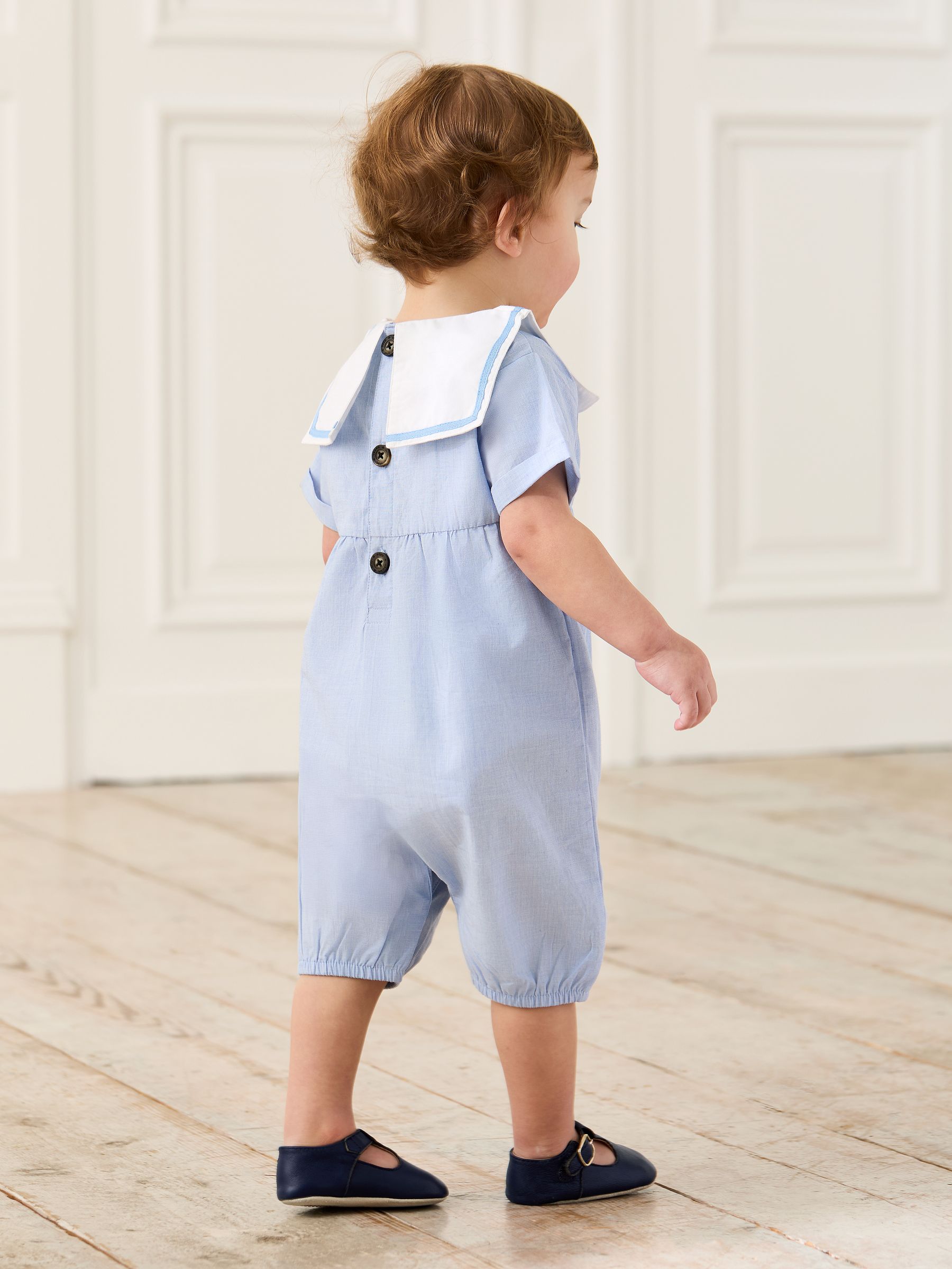 Blue Sailor Collar Romper