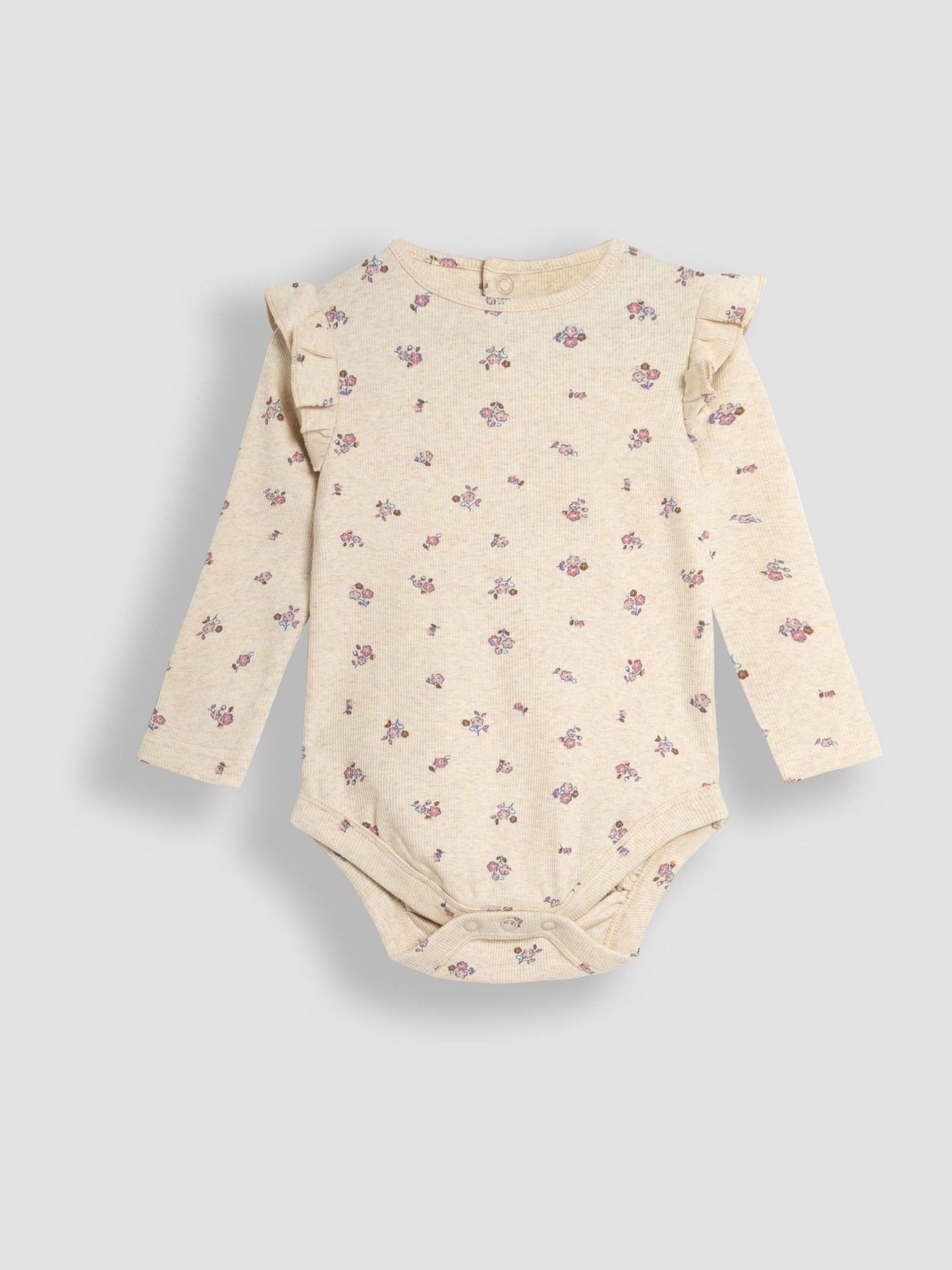 Pink Floral & Spot Round Neck Rib Bodies 2 Pack