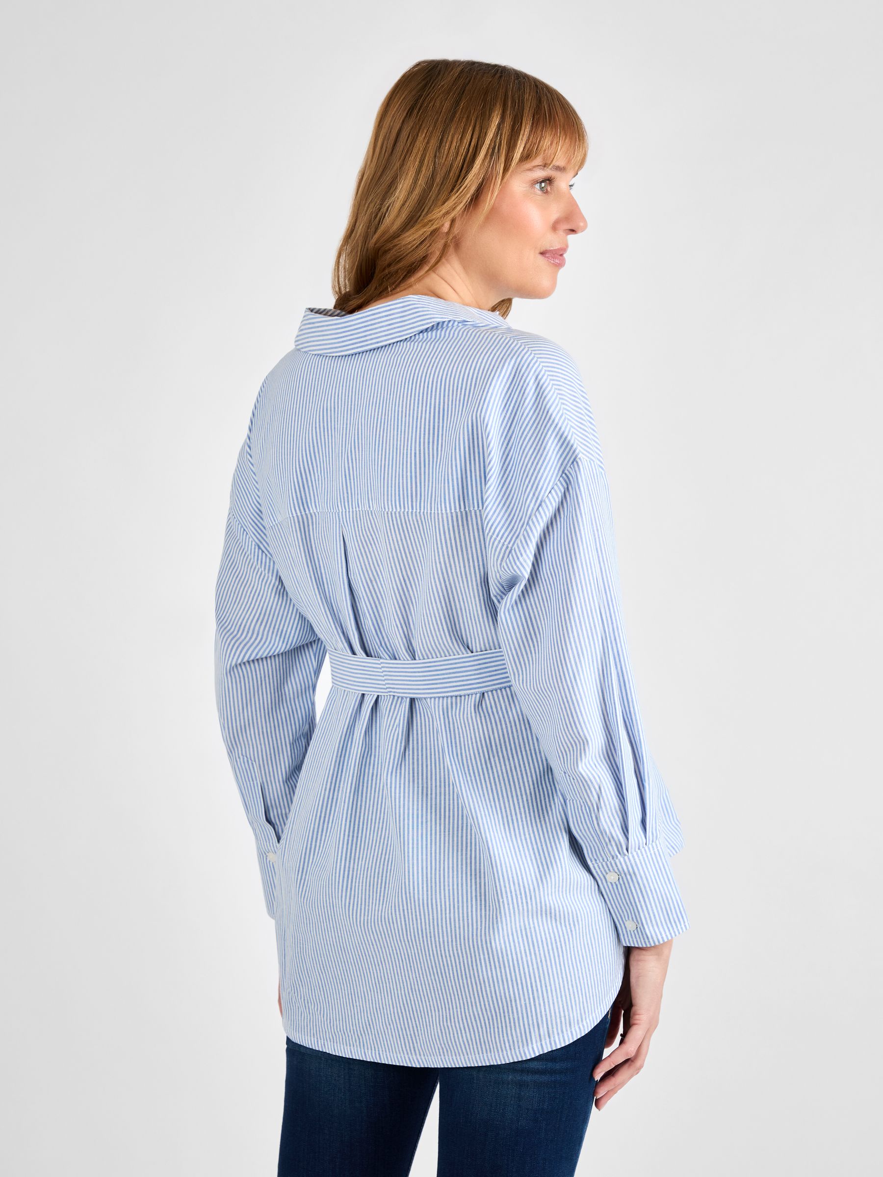 Blue Stripe Maternity Shirt