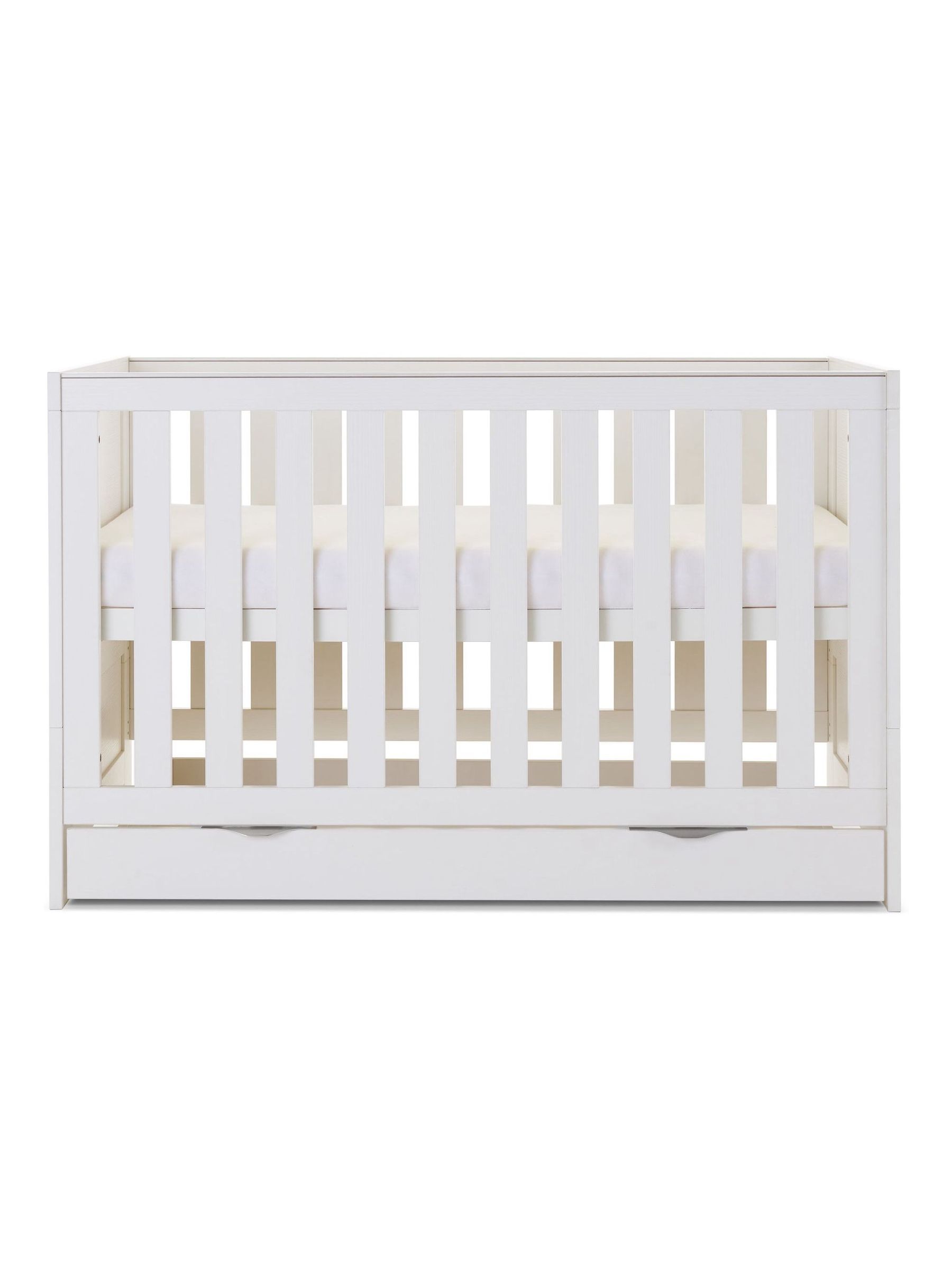 Obaby White Nika 140 x 70cm Under Drawer