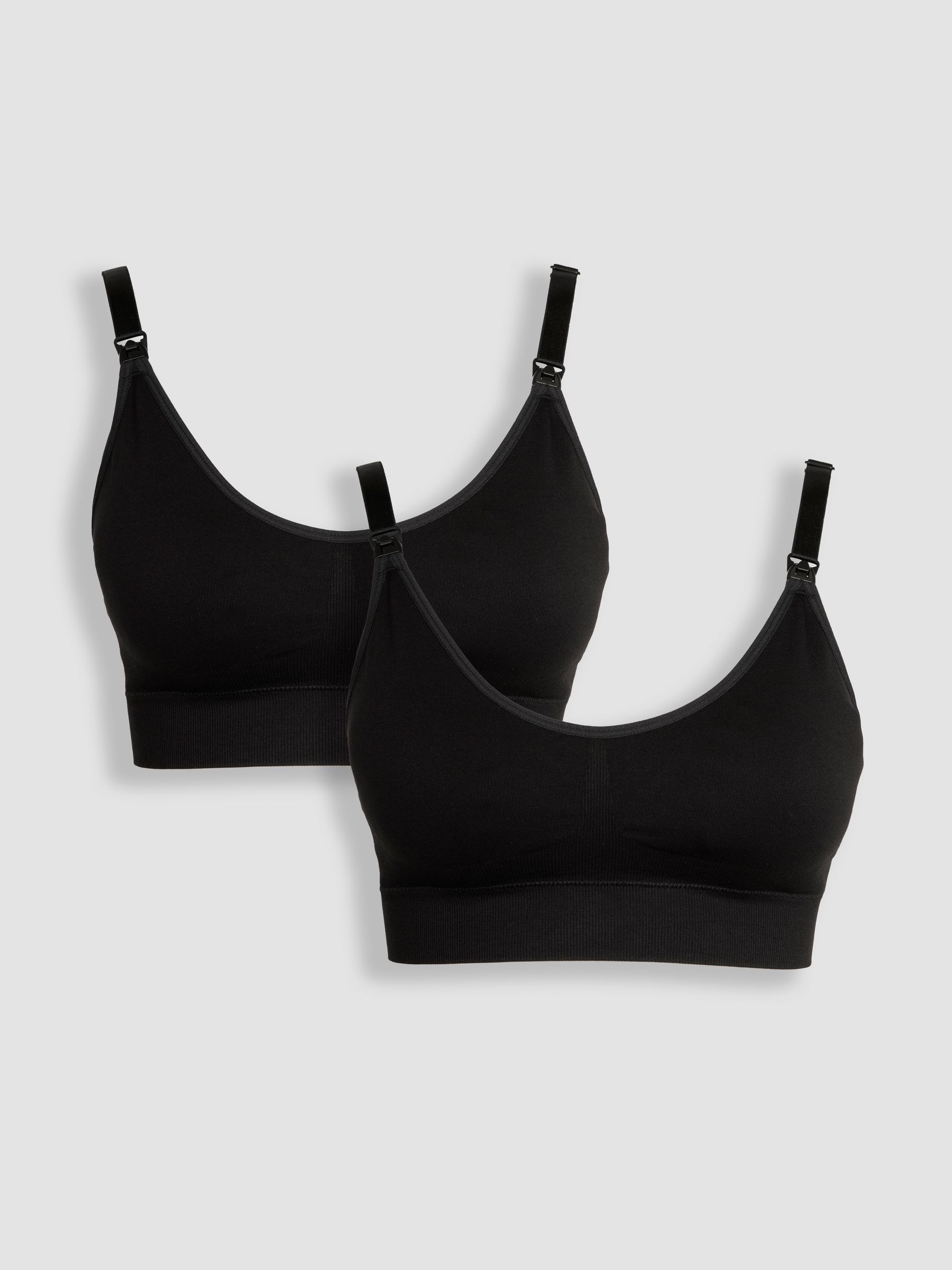 Black 2-Pack Seamless Nursing Bras