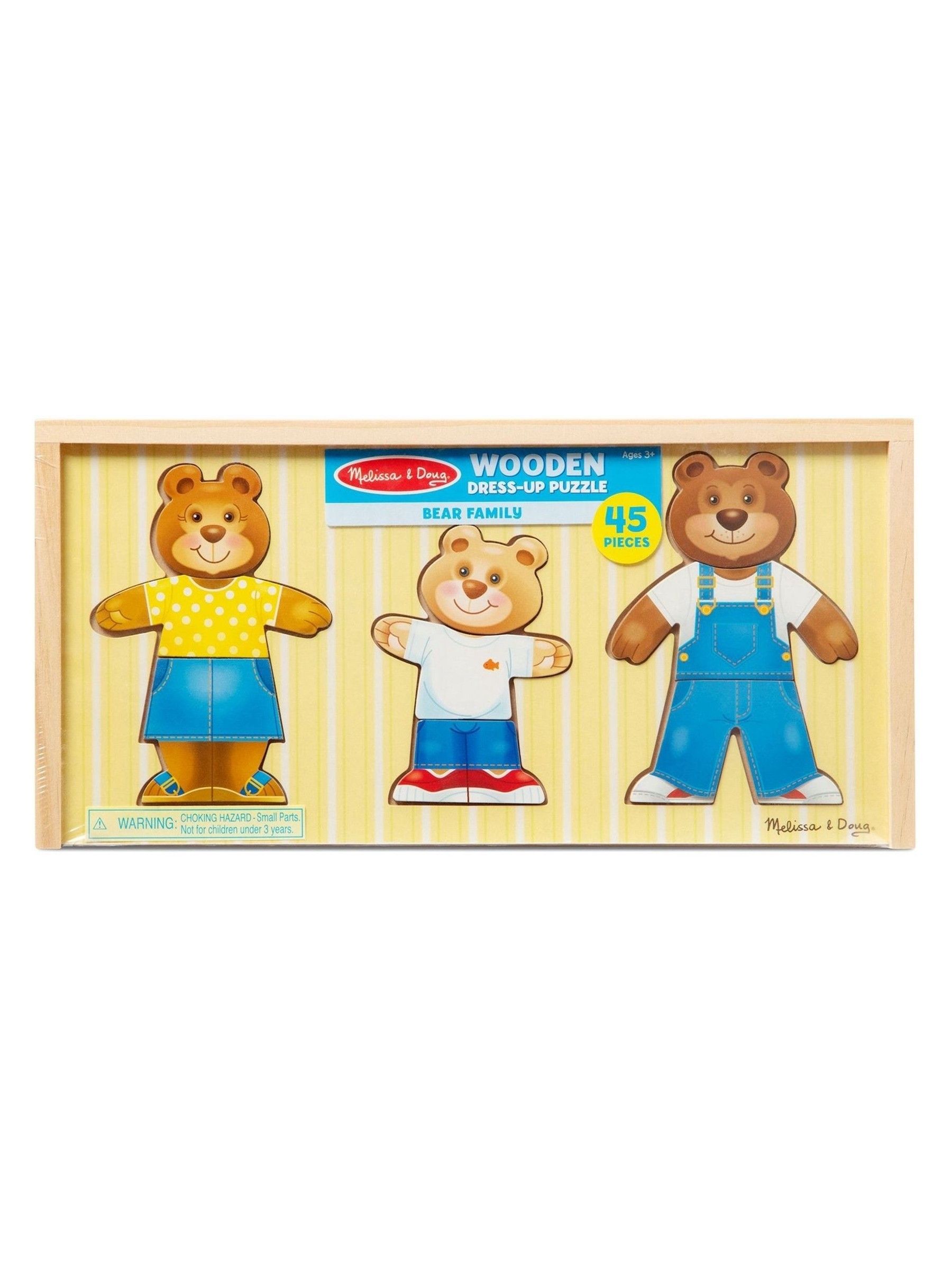 Melissa & Doug Wooden Bear Family Dress Up Puzzle