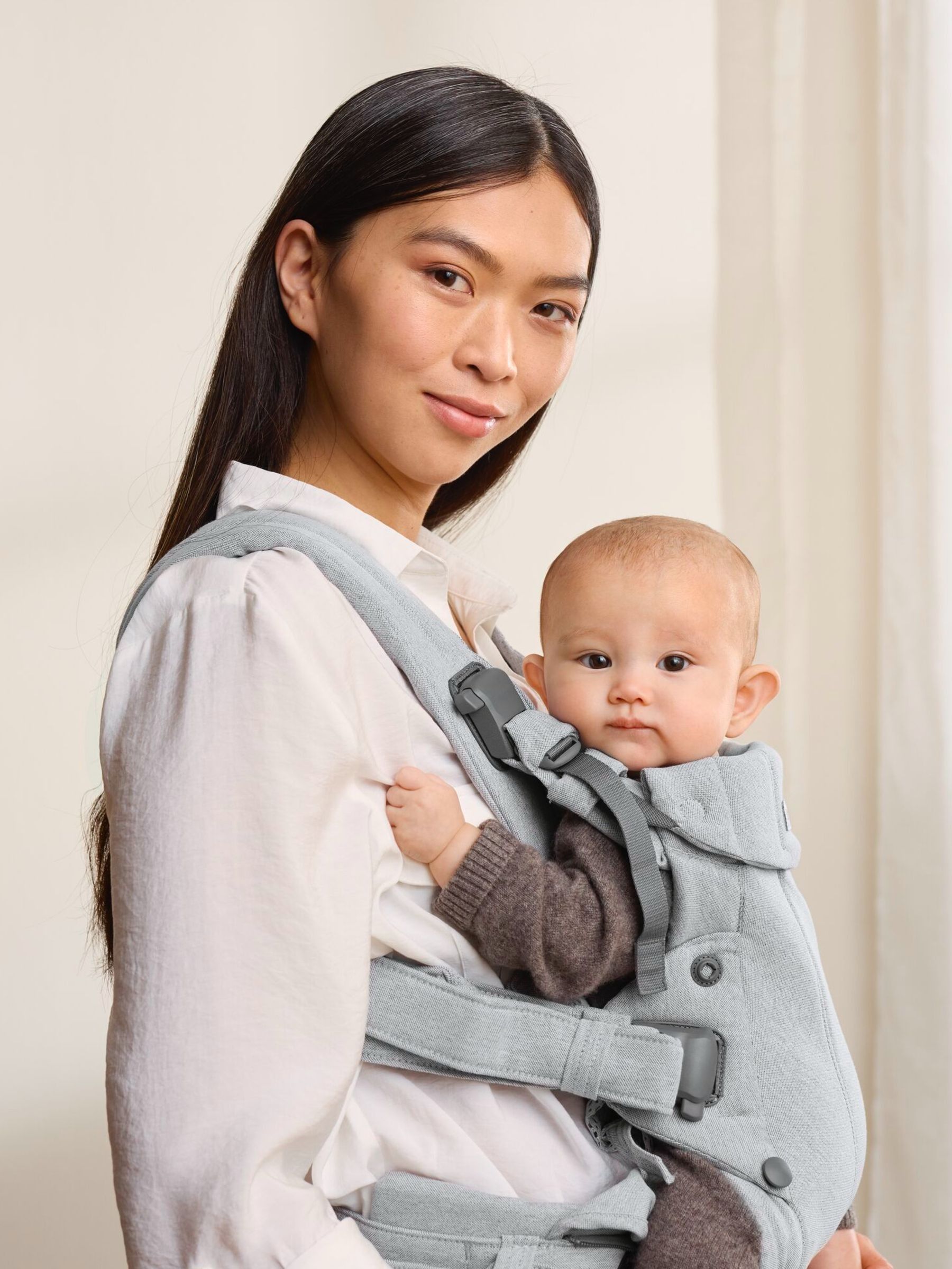 BabyBjörn Light Pink Baby Carrier Harmony Woven Mélangé