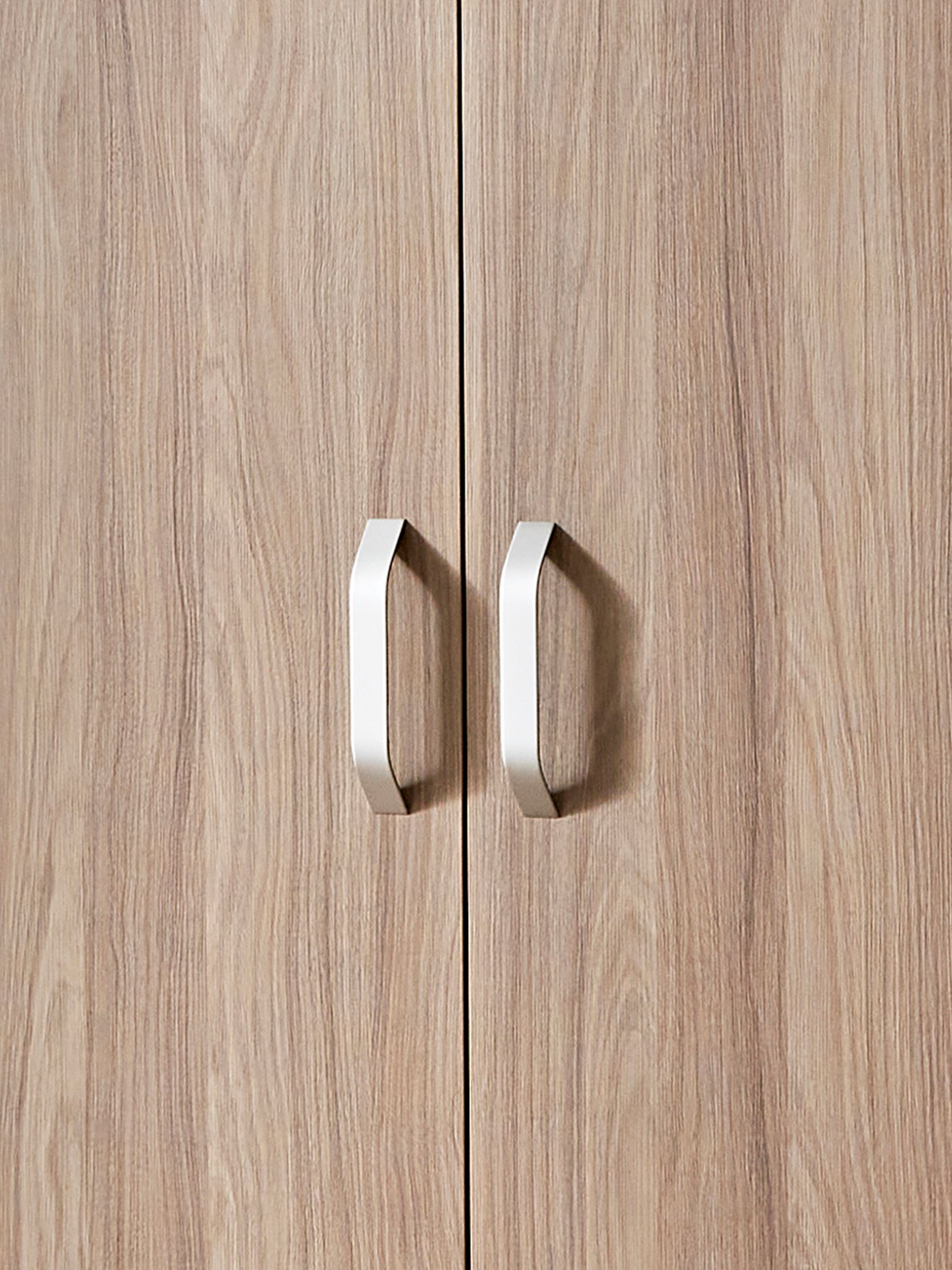 Cuddleco White Ada 2 Door Nursery Wardrobe in White and Ash