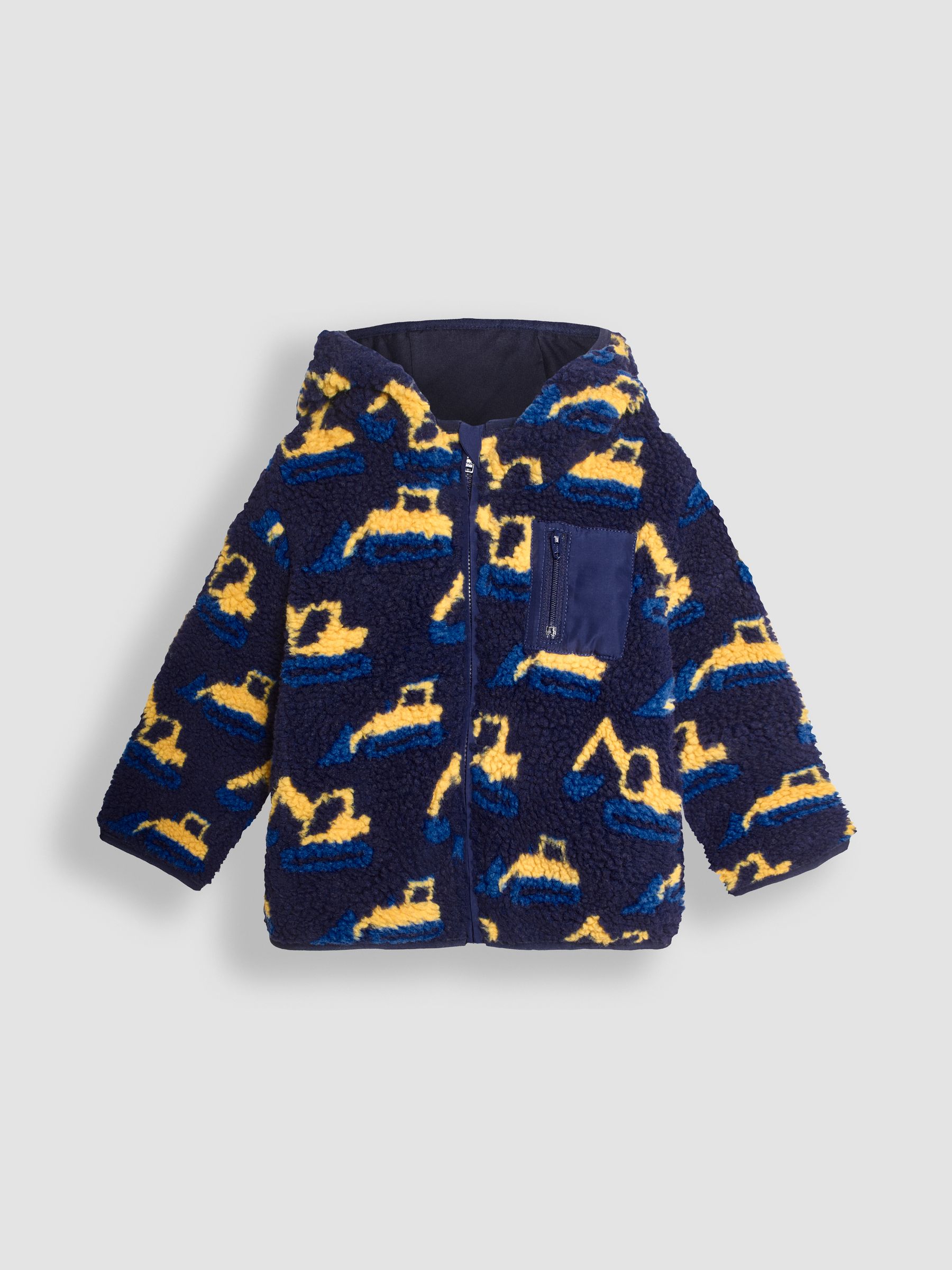 Navy Blue Digger Lined Teddy Fleece