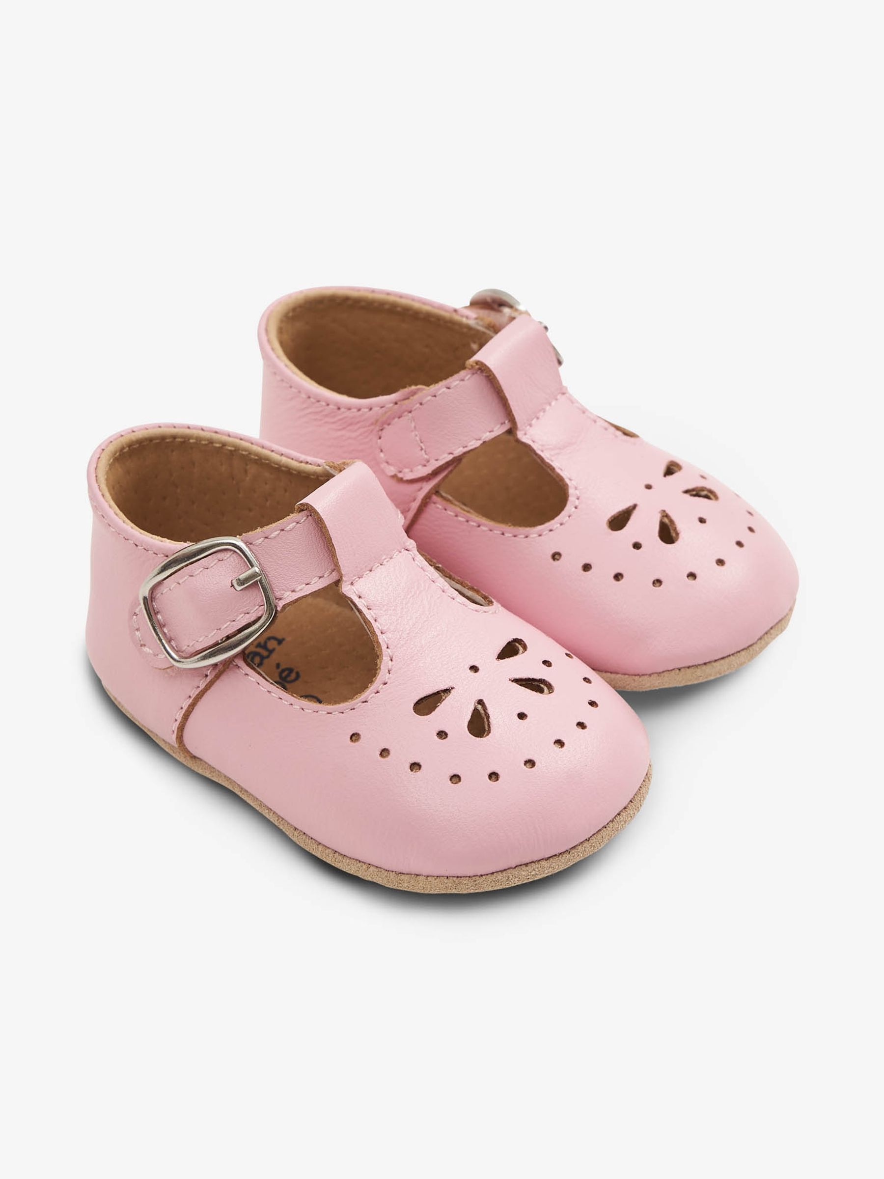Pink Leather Pre-Walker Shoes