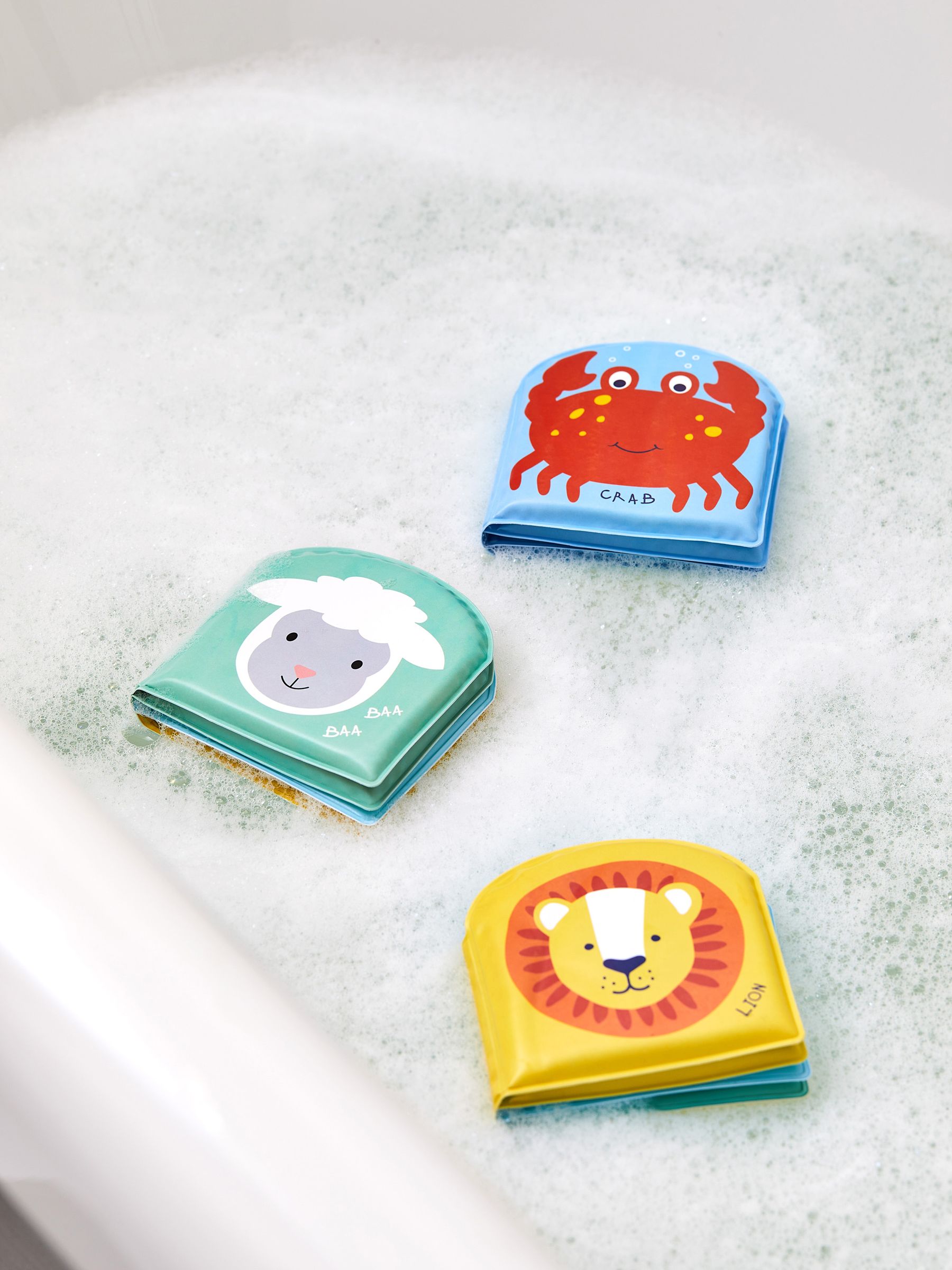 Set of 3 Mini Animal Bath Books