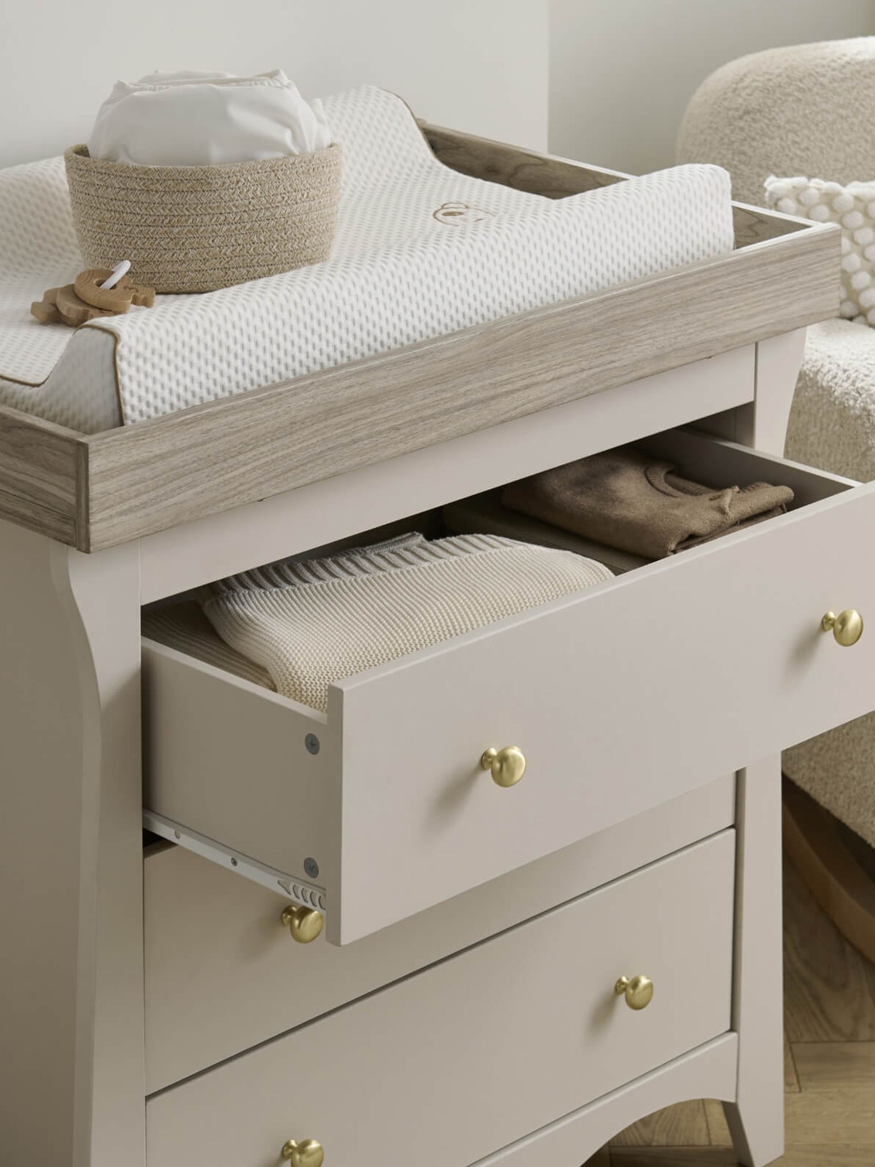 CuddleCo White Ash Clara Dresser Changer