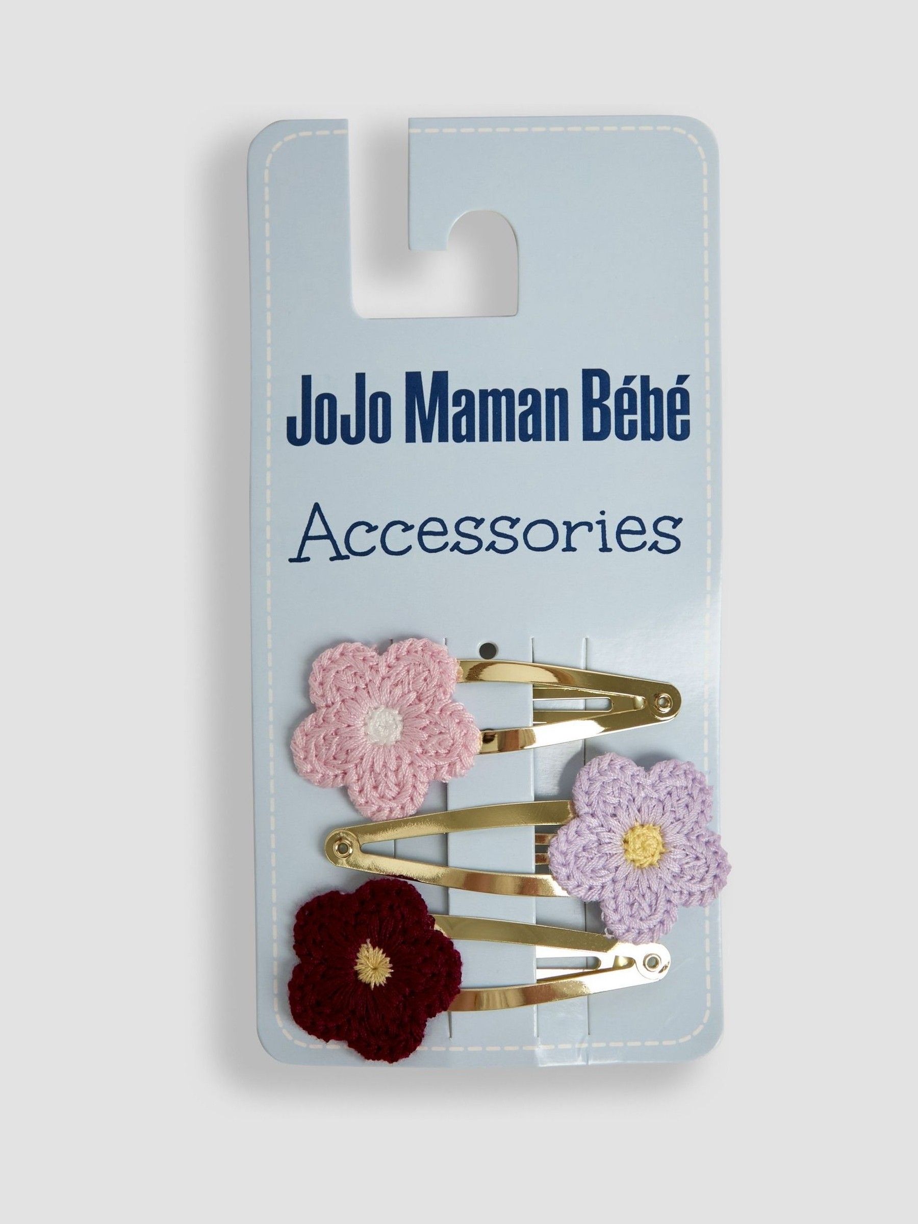 Pink 3-Pack Crochet Clips