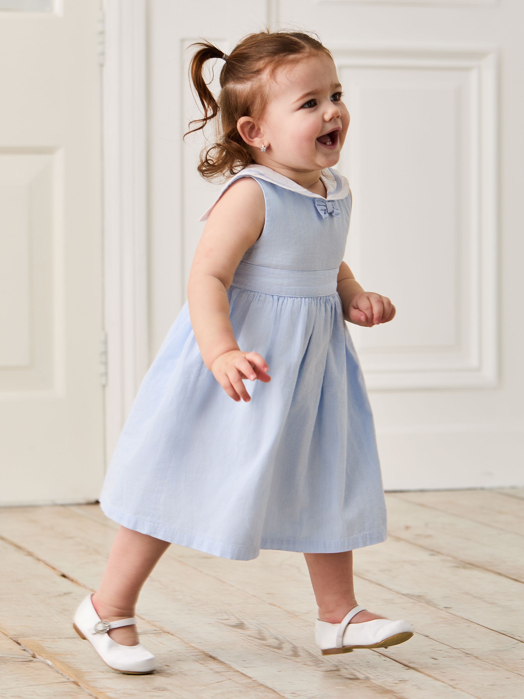 Yellow Sailor Stripe Party 100% Cotton Dress