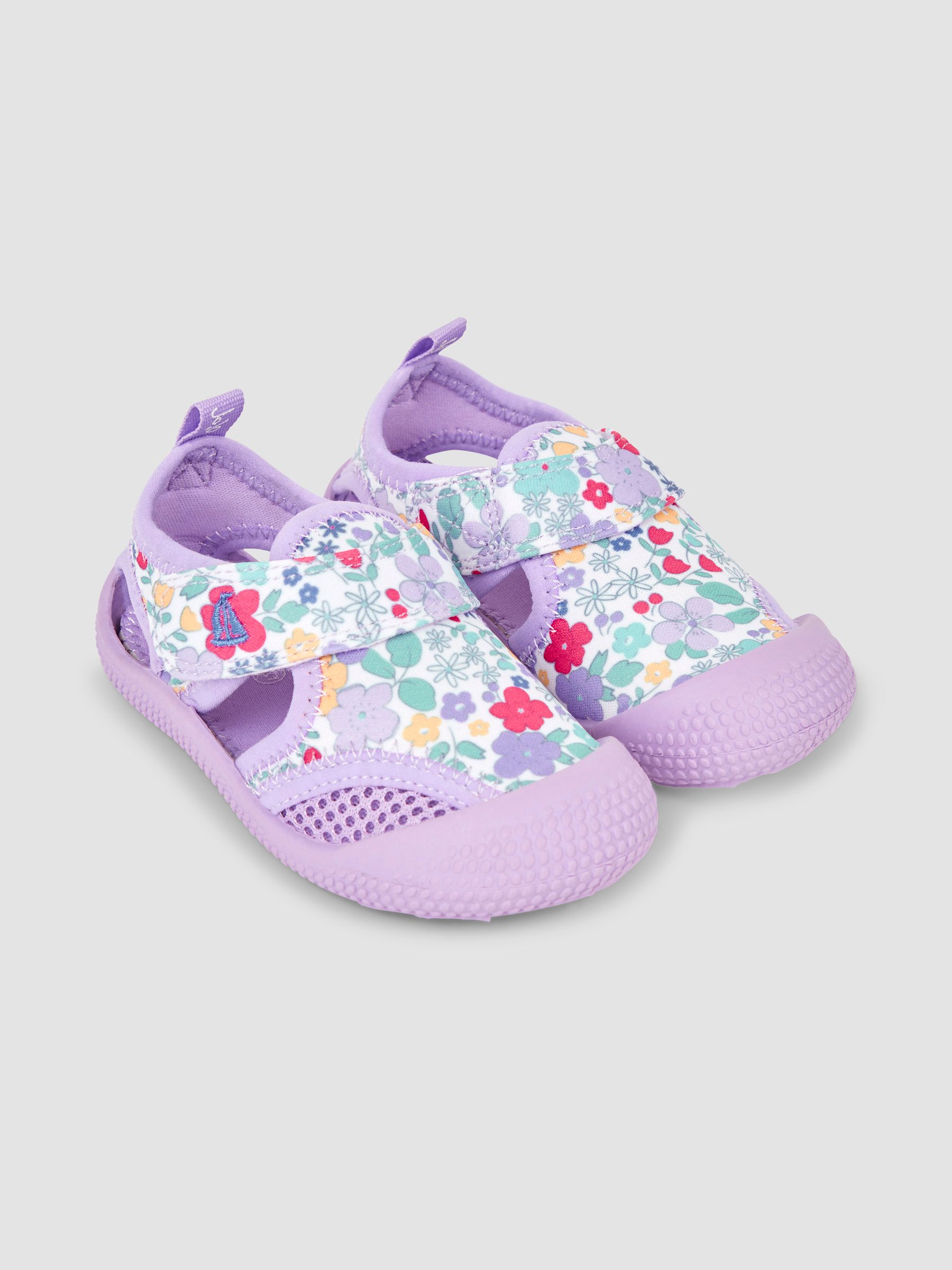 Lilac Floral Print Beach & Swim Sandals