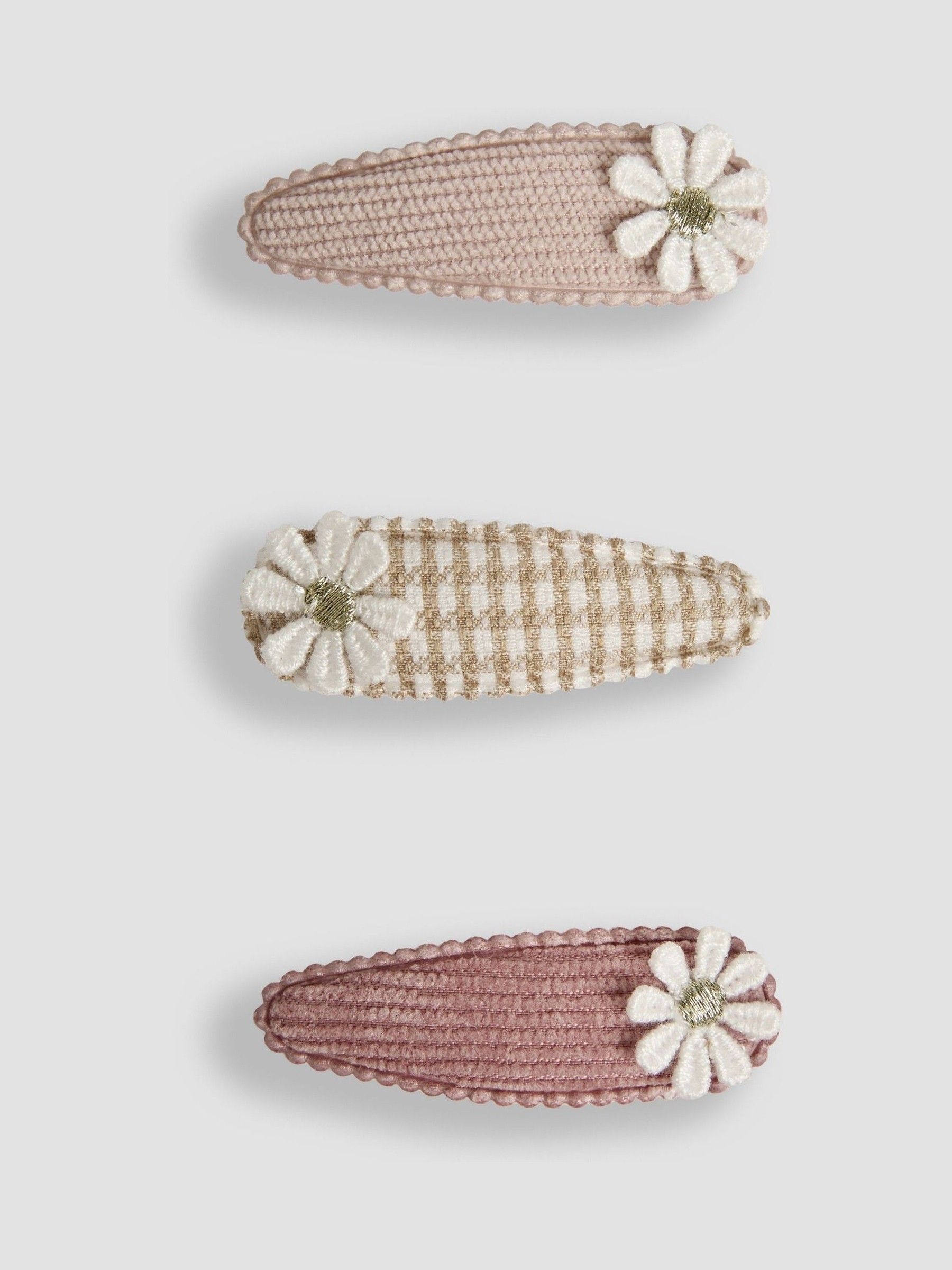 Pink Crochet Clips 3 Pack