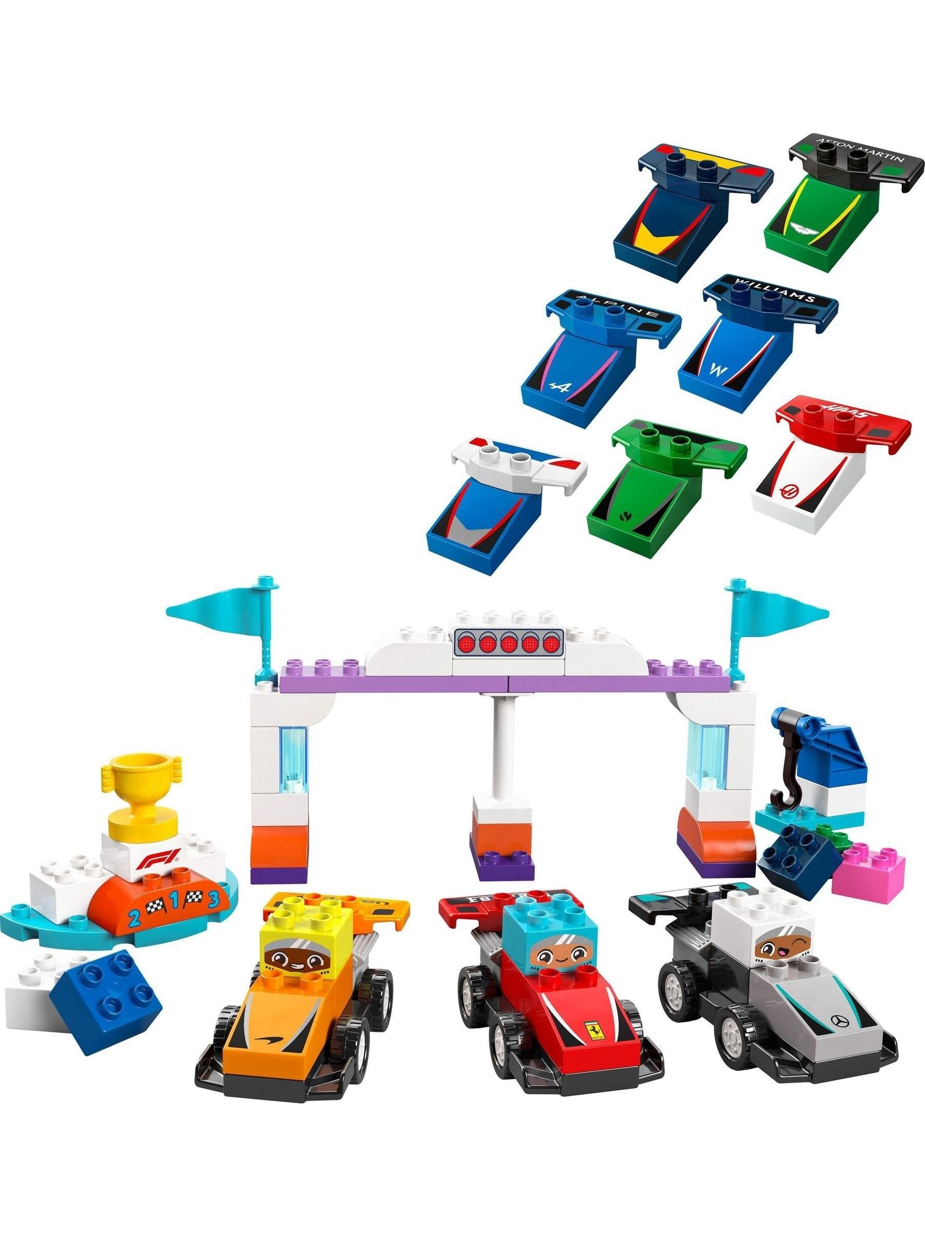 Lego DUPLO F1 Team Race Cars And Drivers Toy Set 10445