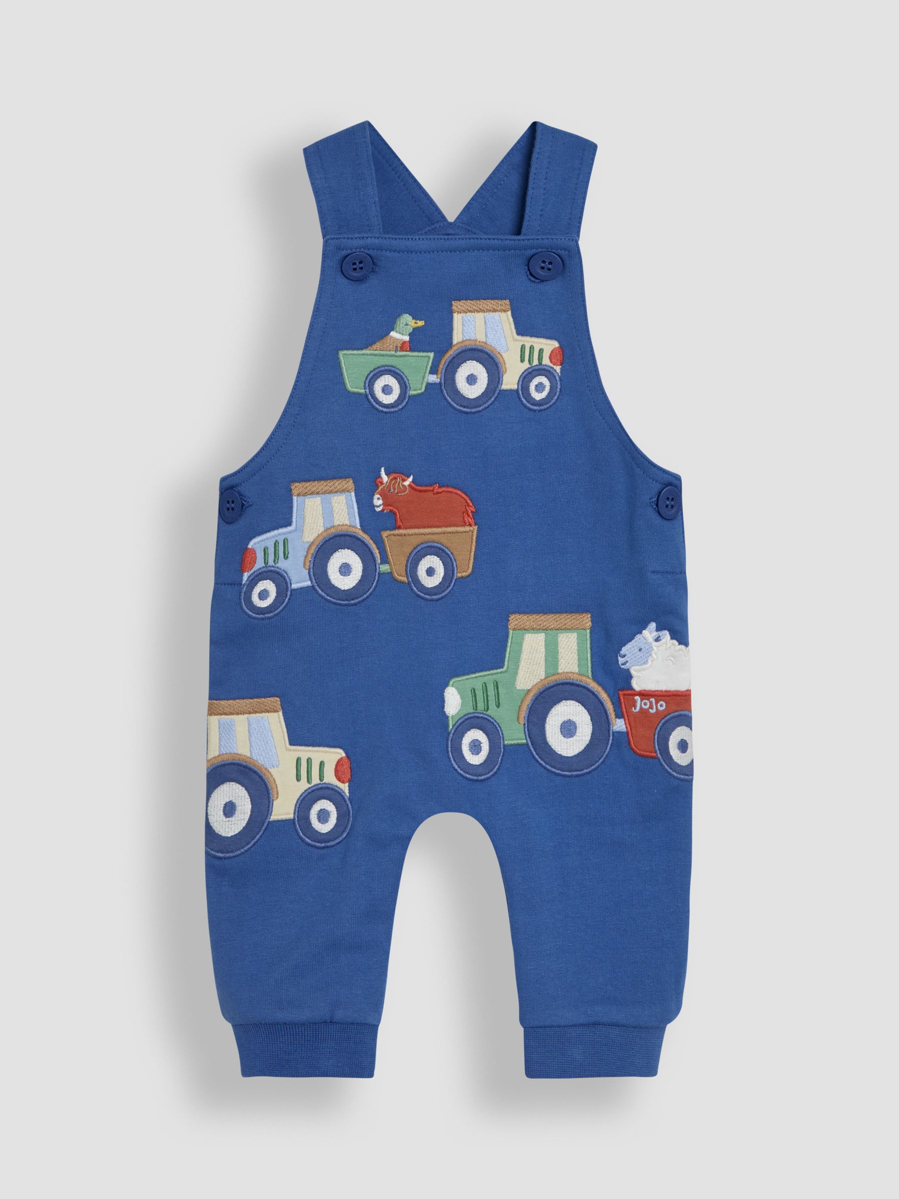 Indigo Shark 2-Piece Appliqué Dungarees & T-Shirt Set