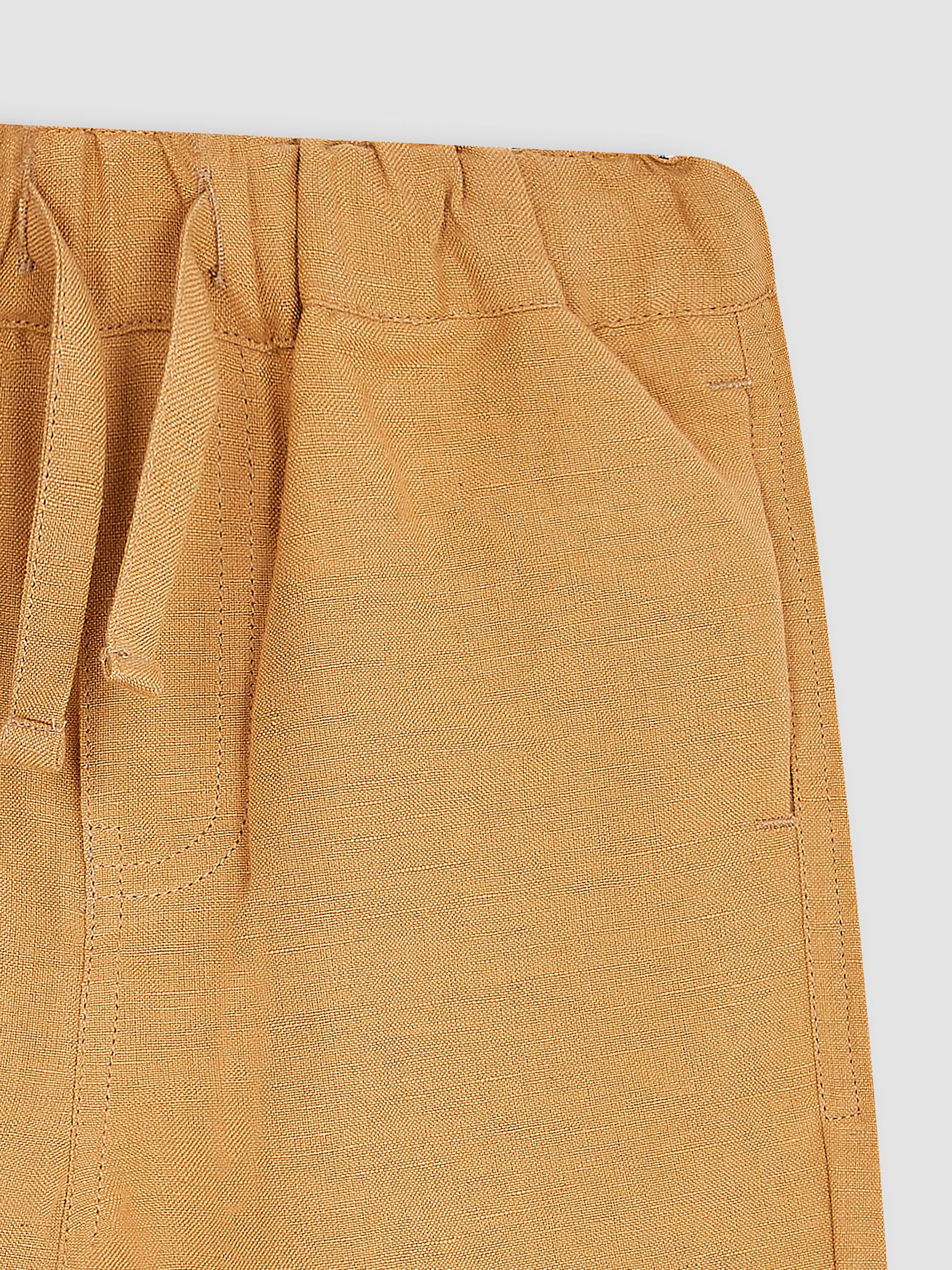 Tan Brown Cotton Linen Summer Trousers