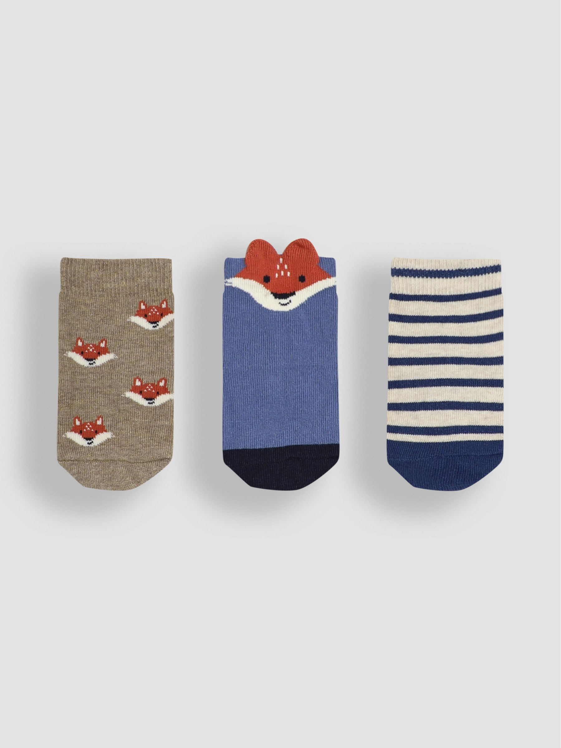 Navy Fox Socks 3 Pack