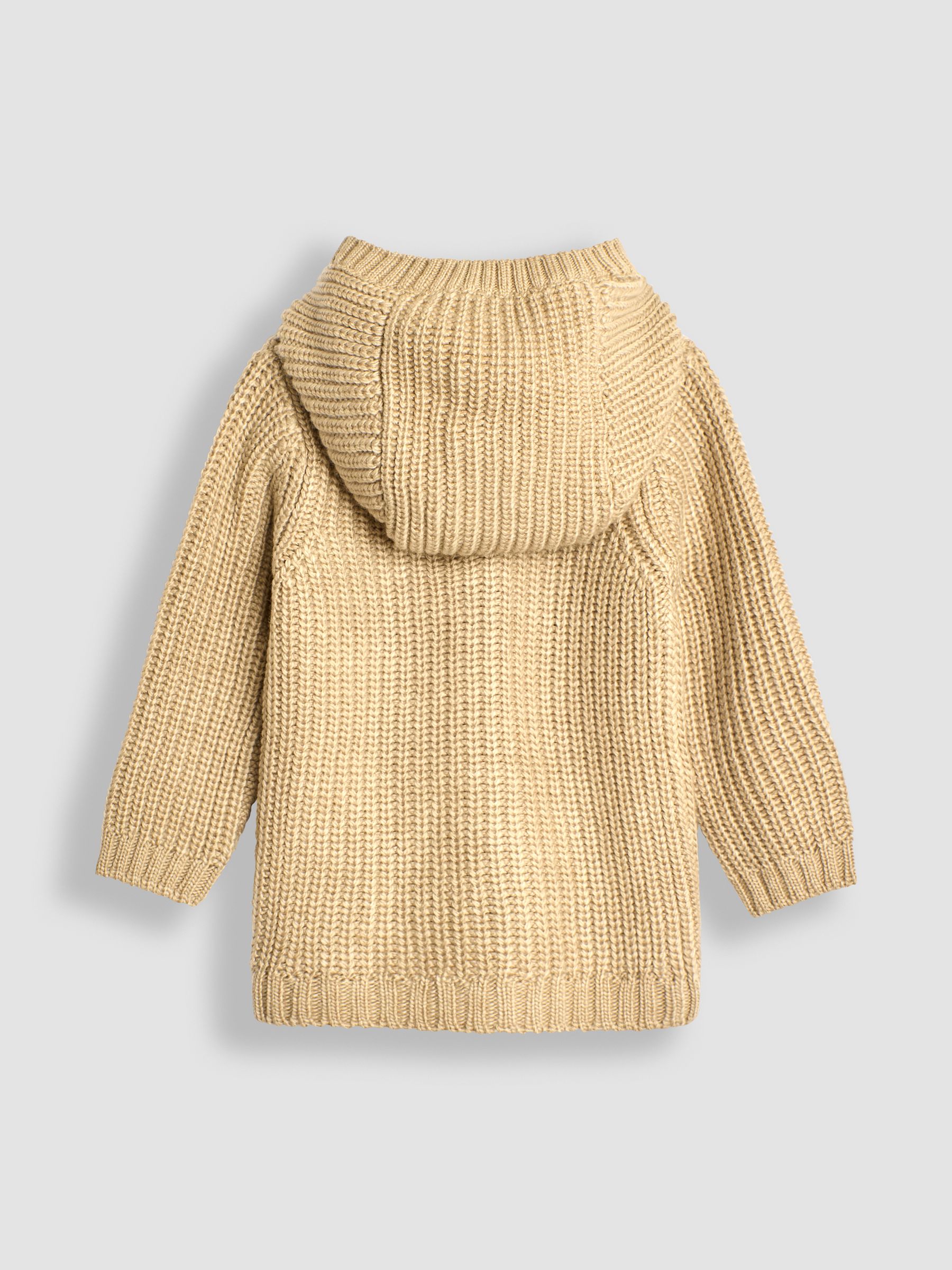 Natural Knit Hooded Cardigan