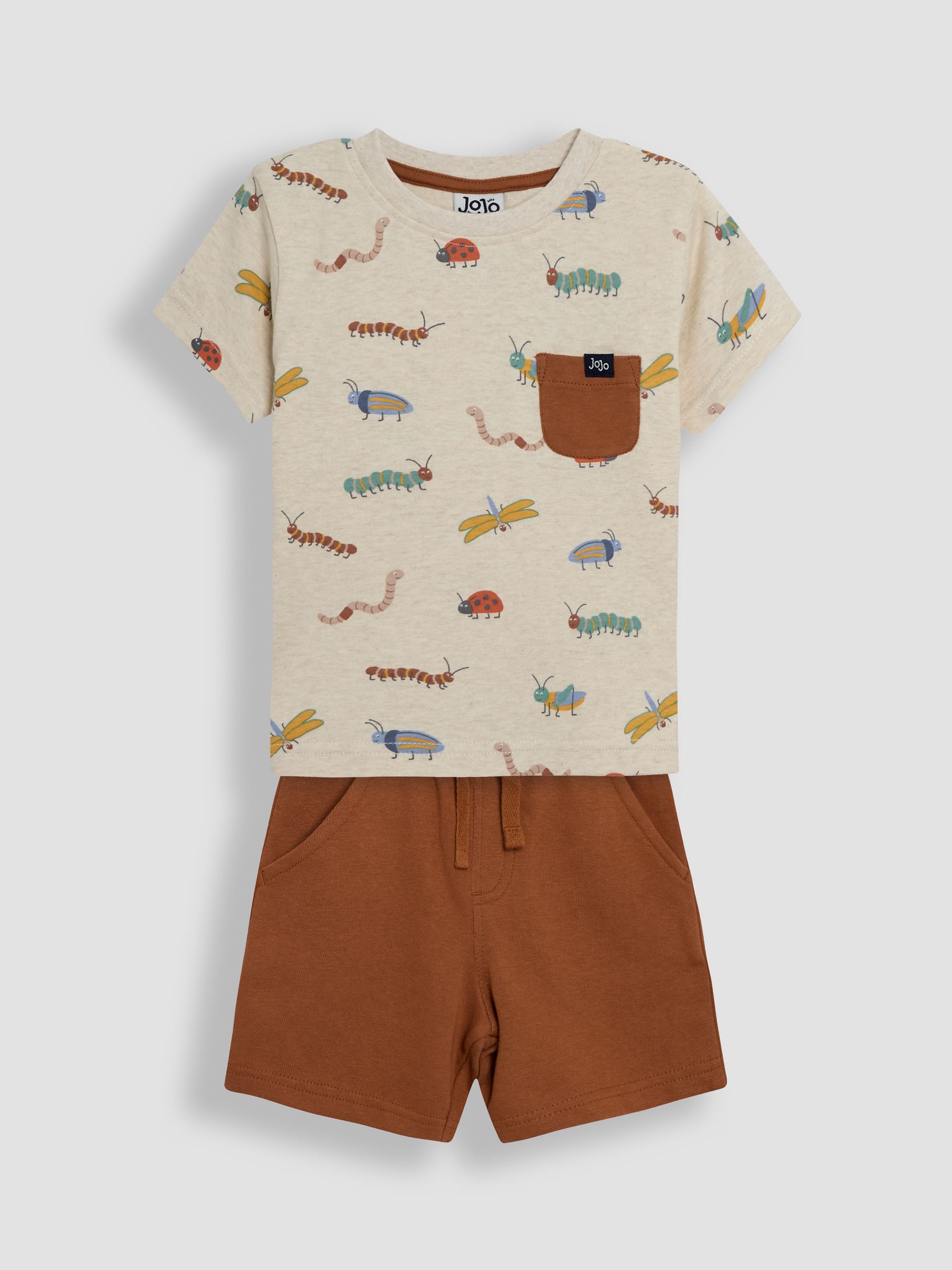 Natural Bug 100% Cotton Printed T-Shirt & Shorts Set