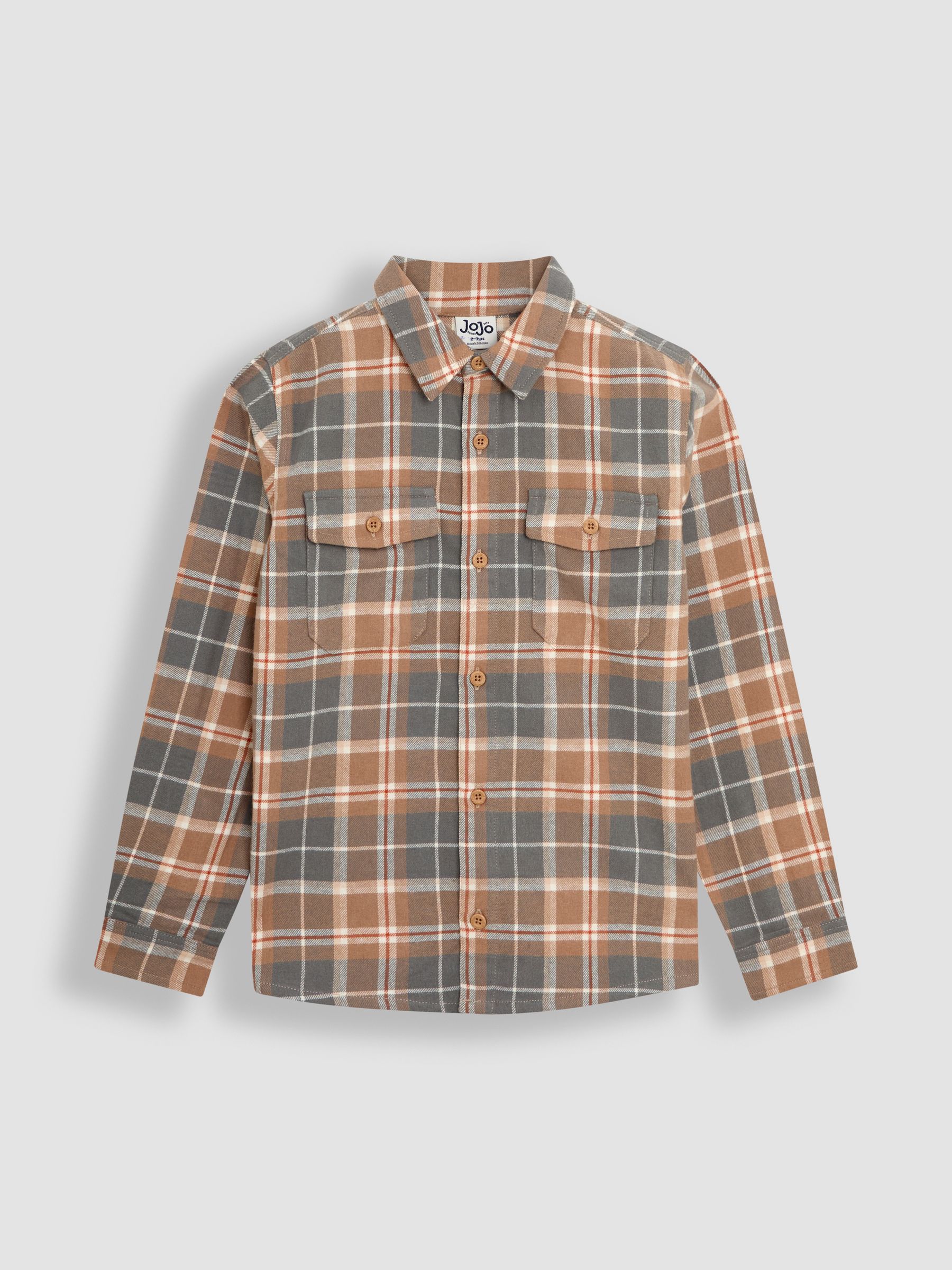 Rust Orange & Cream Check Check Shirt