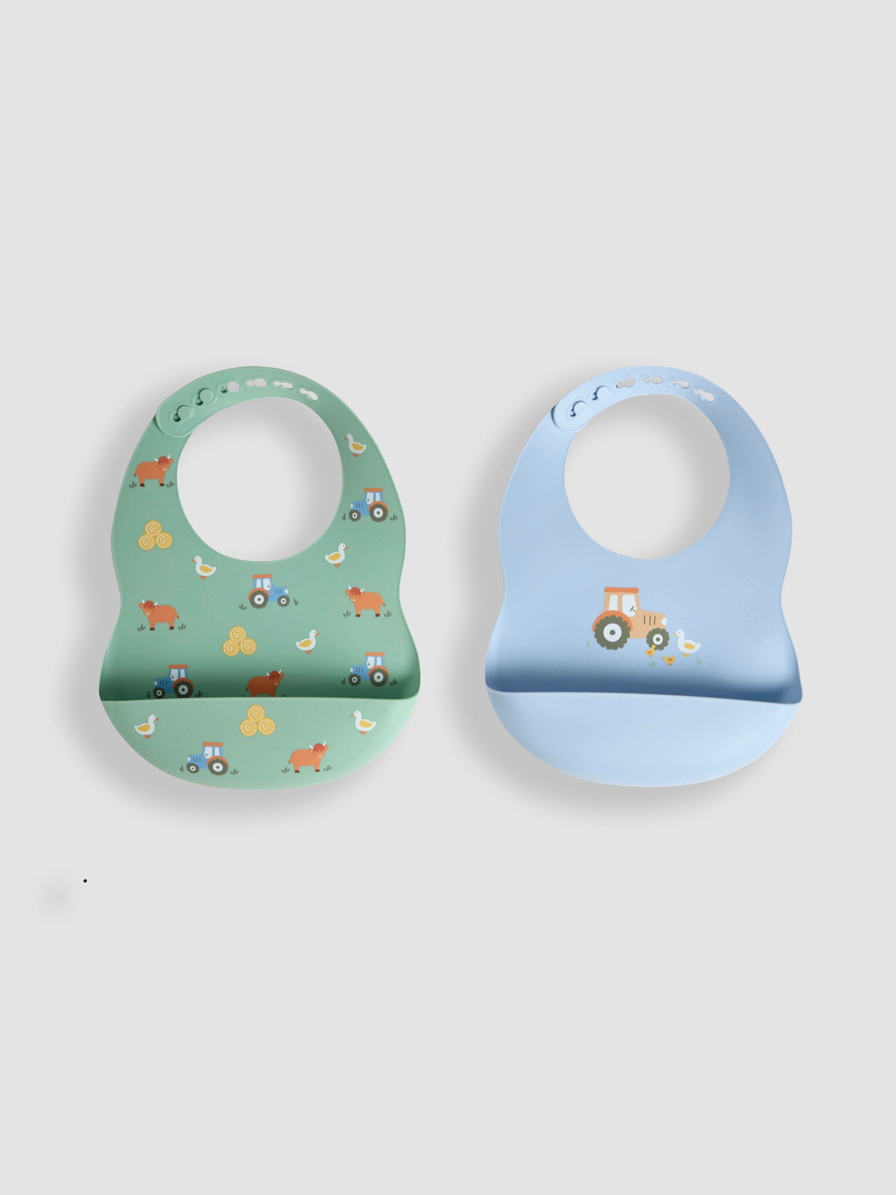 2-Pack Silicone Bibs Set