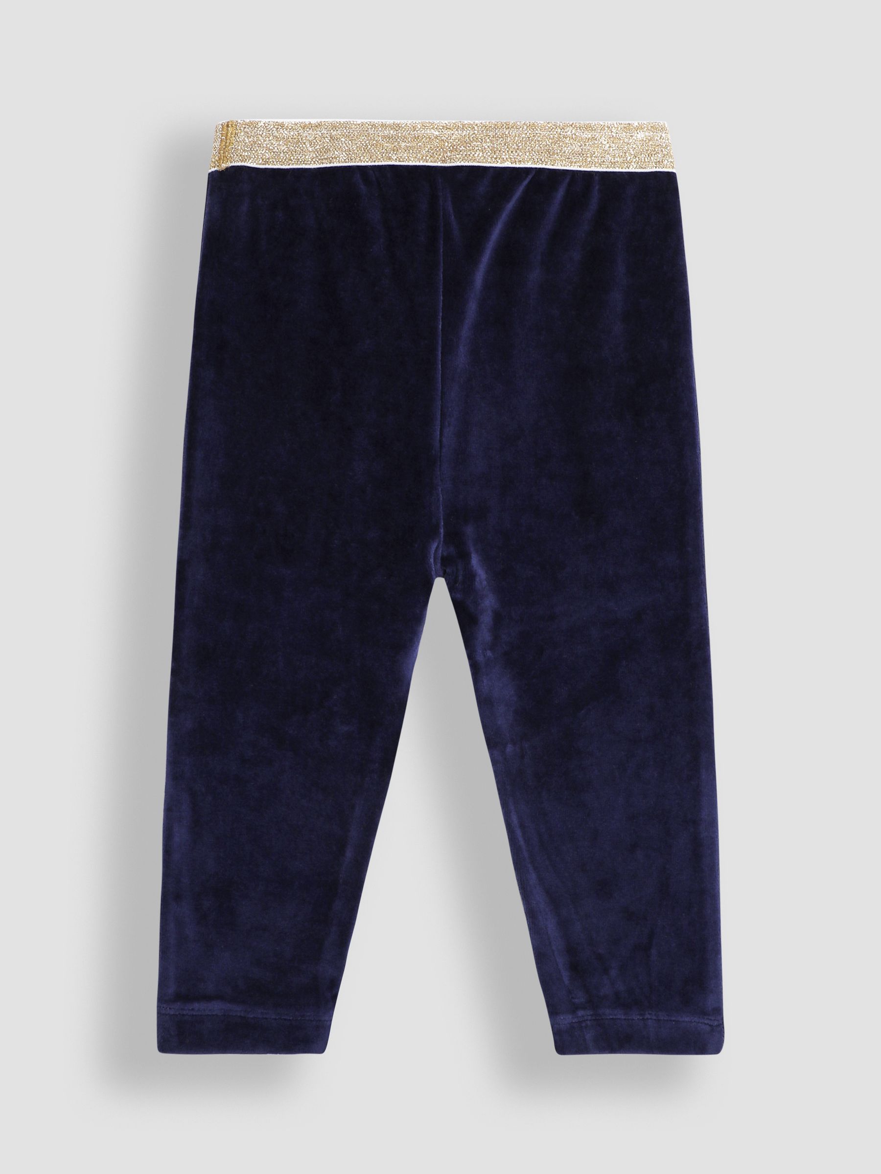 Navy Blue Velour Leggings