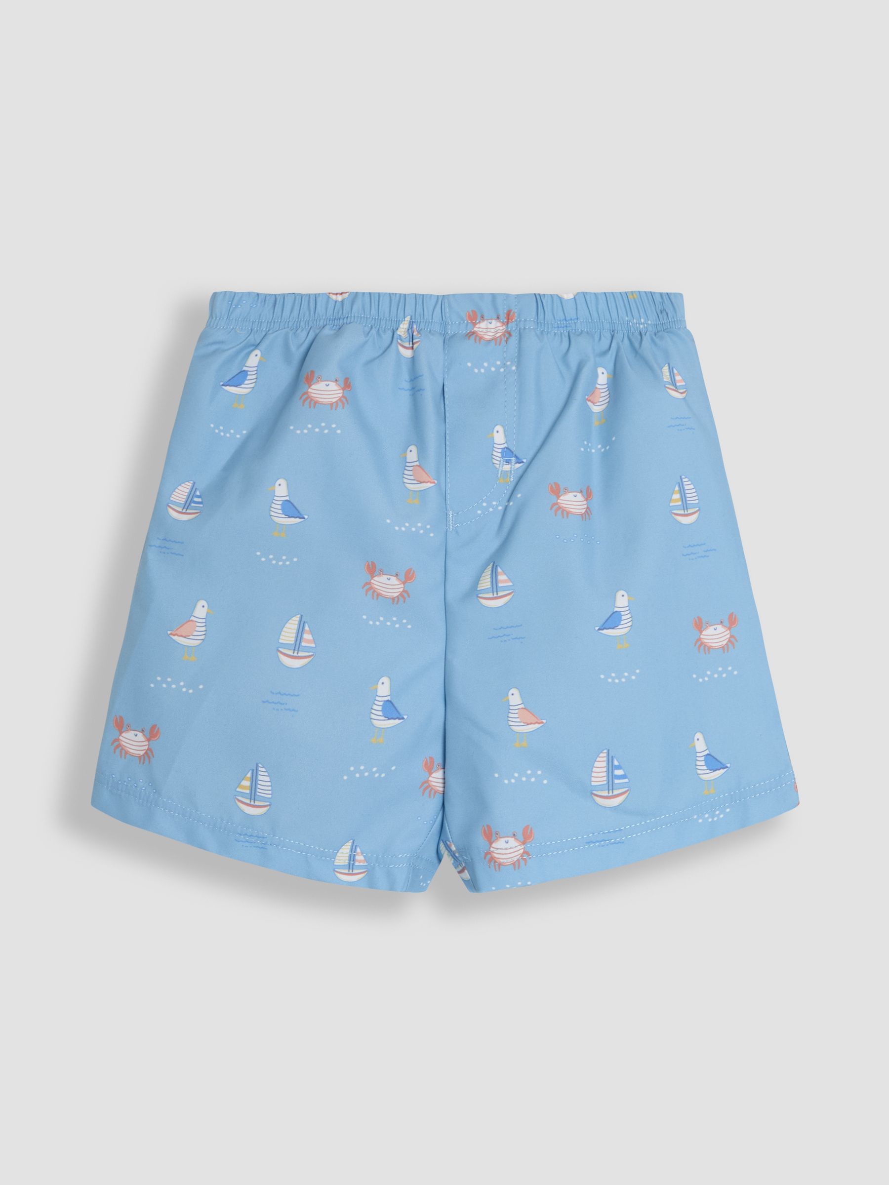 Pale Blue Swim Shorts With Nappy