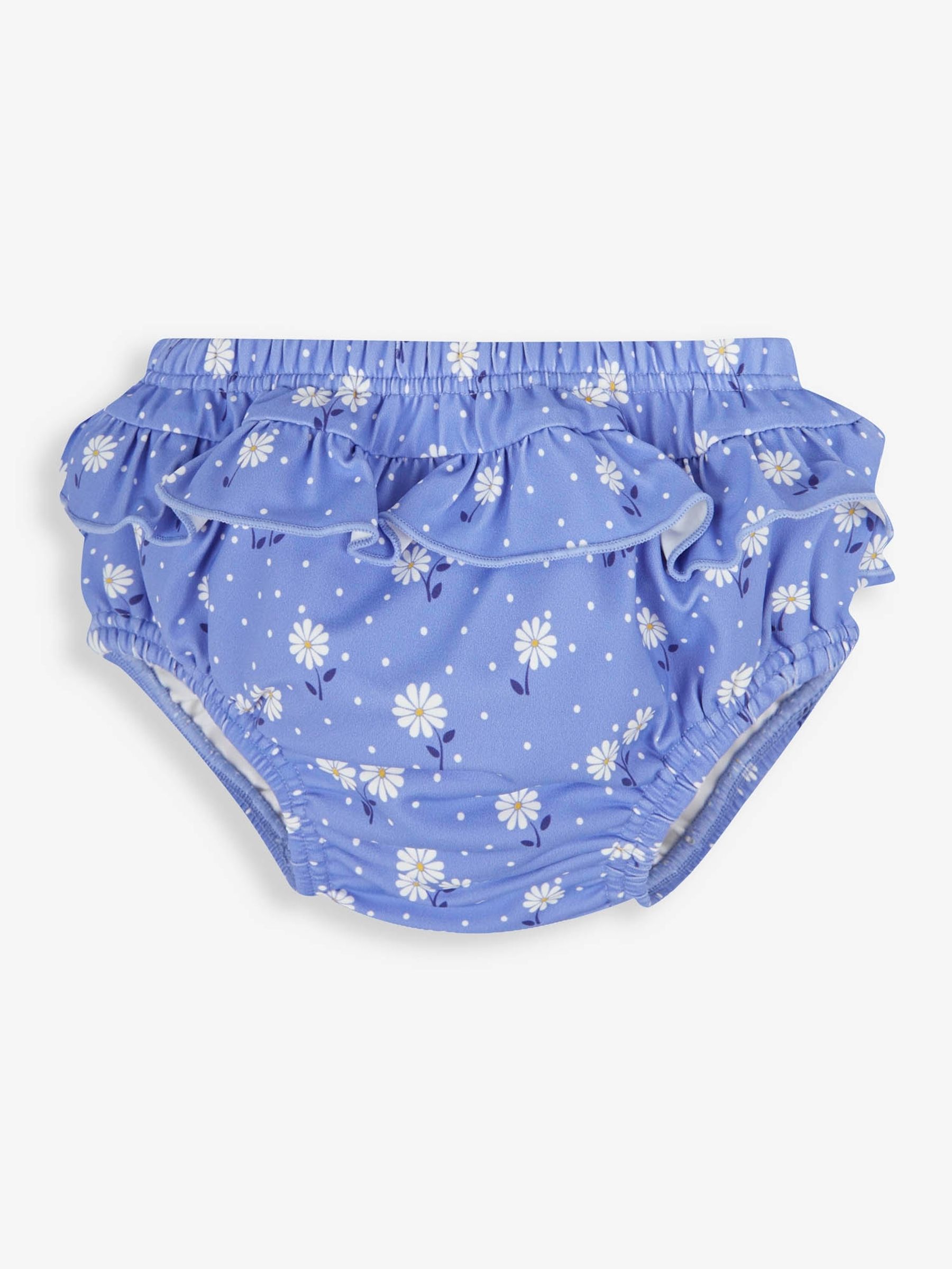 Blue Daisy Frilly Swim Nappy