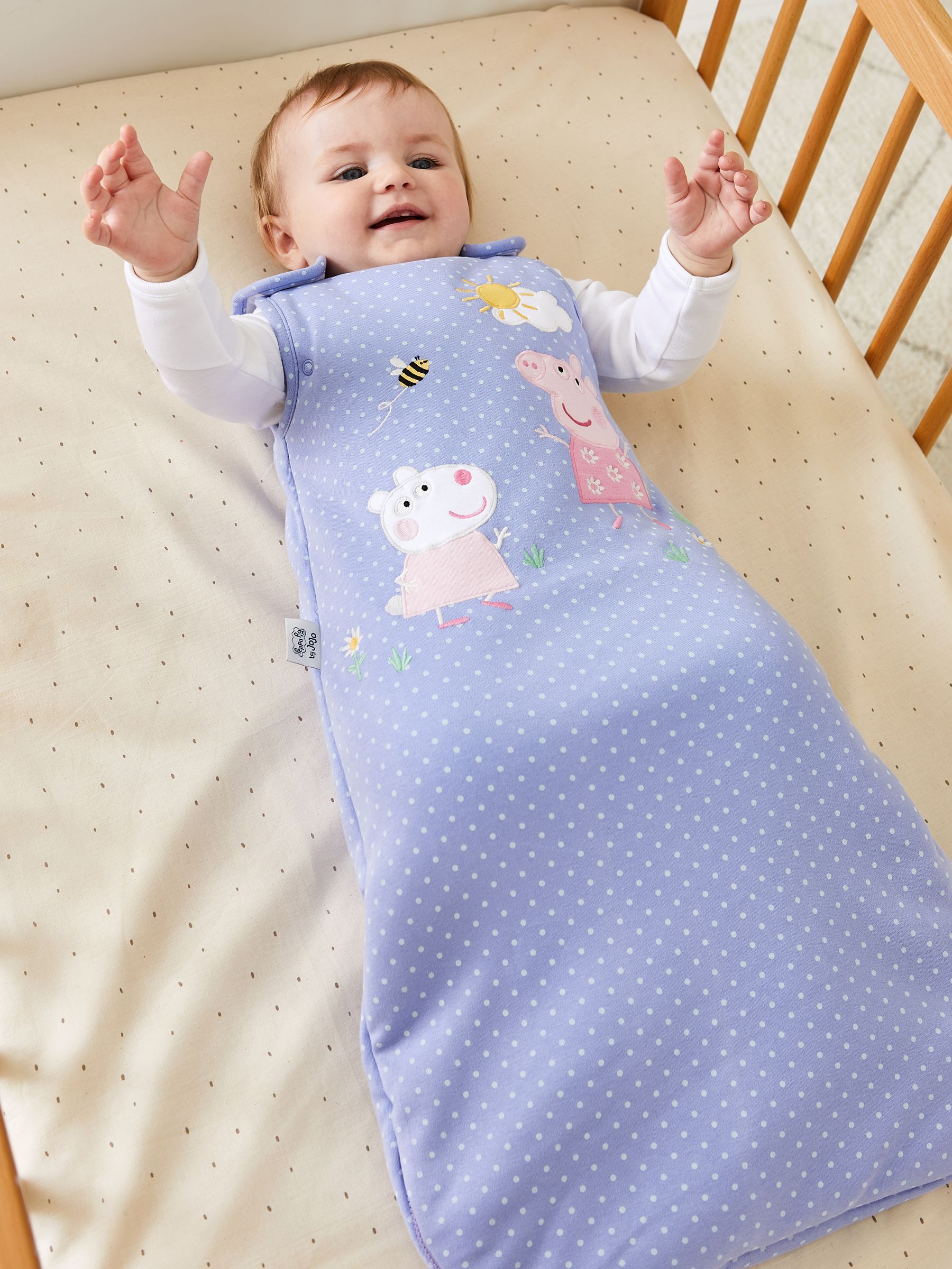 Blue Peppa Pig Appliqué 2.5 Tog Baby Sleeping Bag
