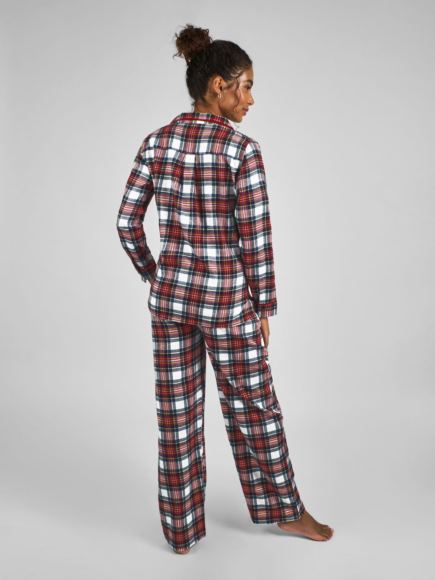 Cream Maternity Check Woven Pyjama Set