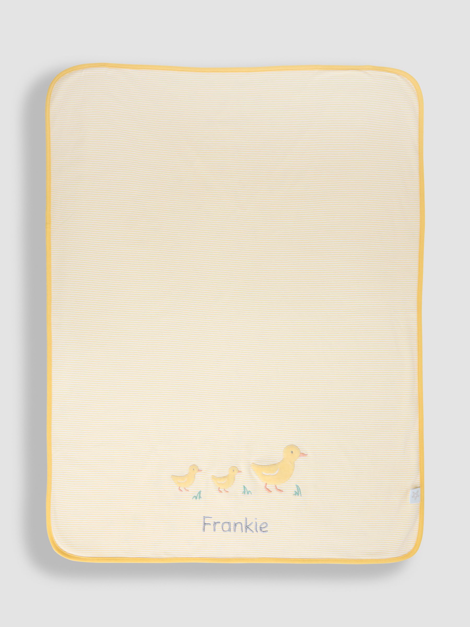 Personalised Duck Reversible Jersey Shawl With Applique