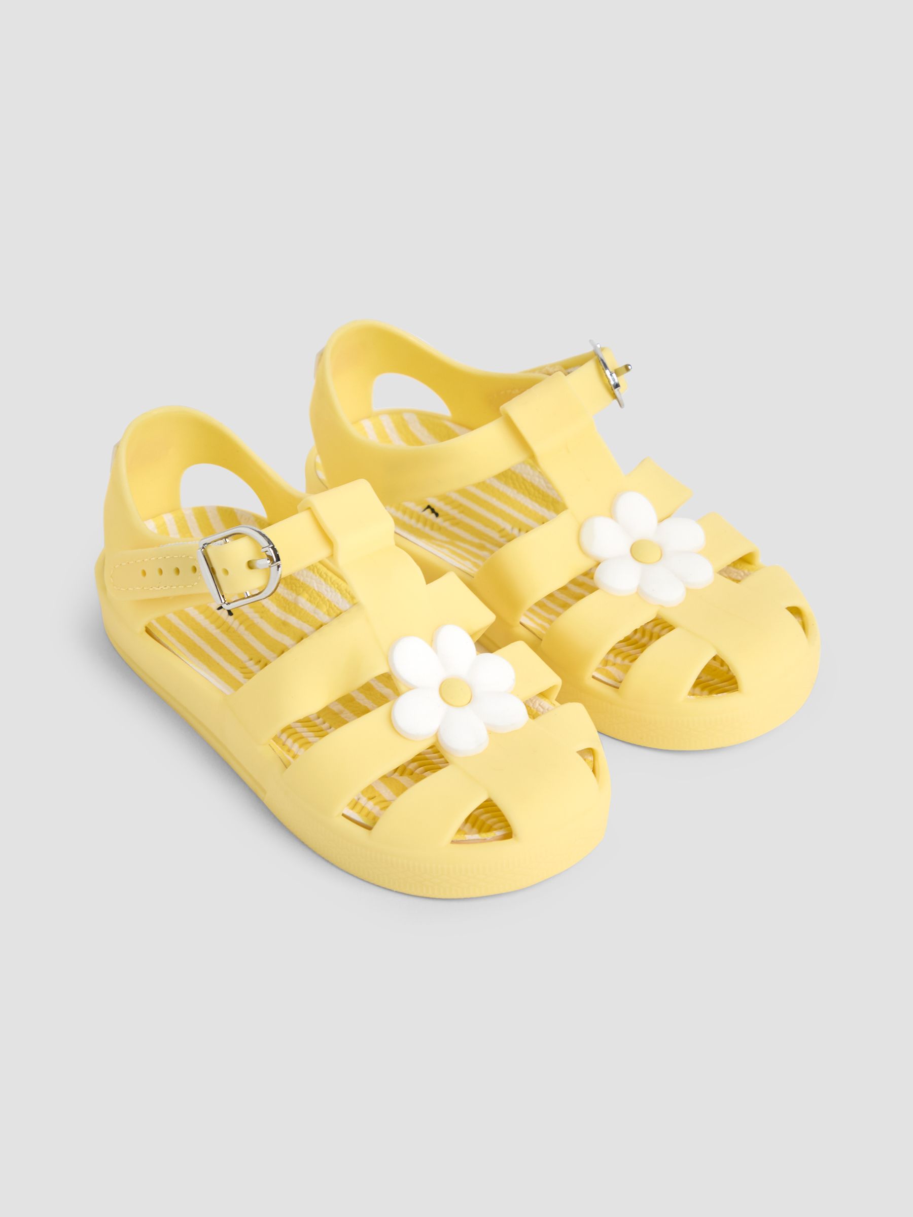 Yellow Flower Jelly Sandals