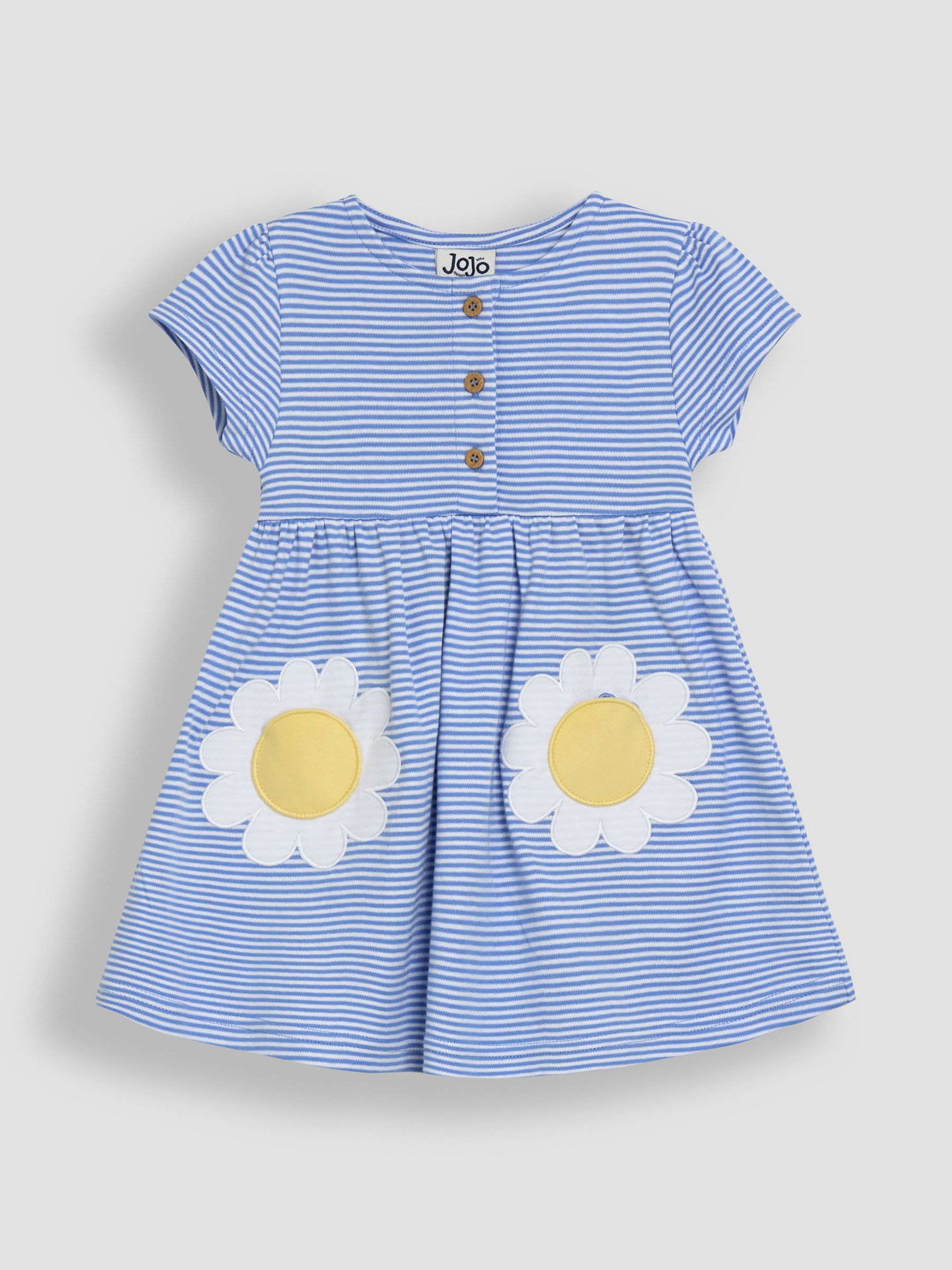 Pink Puffin Appliqué Button Front Dress