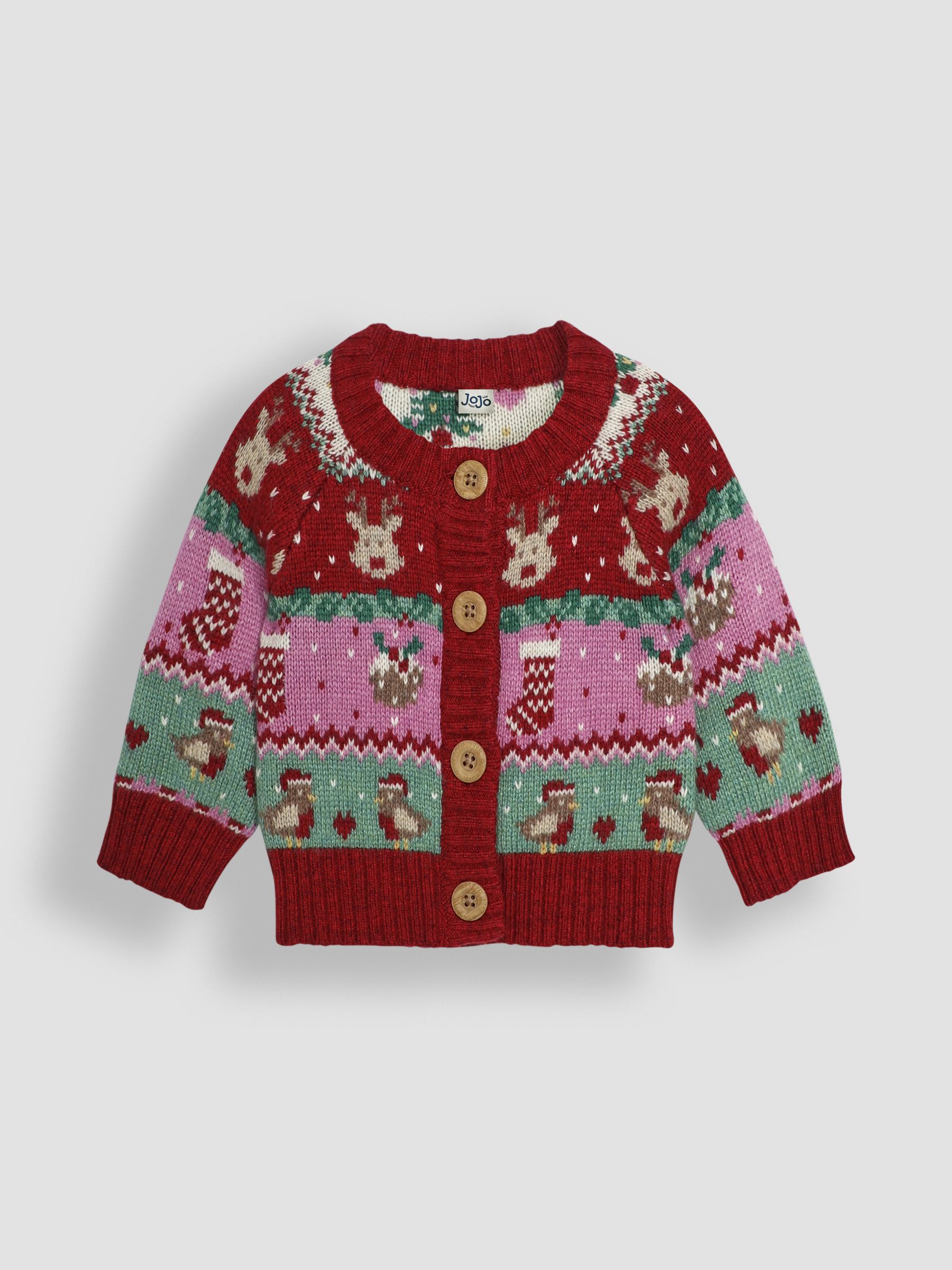 Christmas Festive Friends Fairisle Pattern Cardigan
