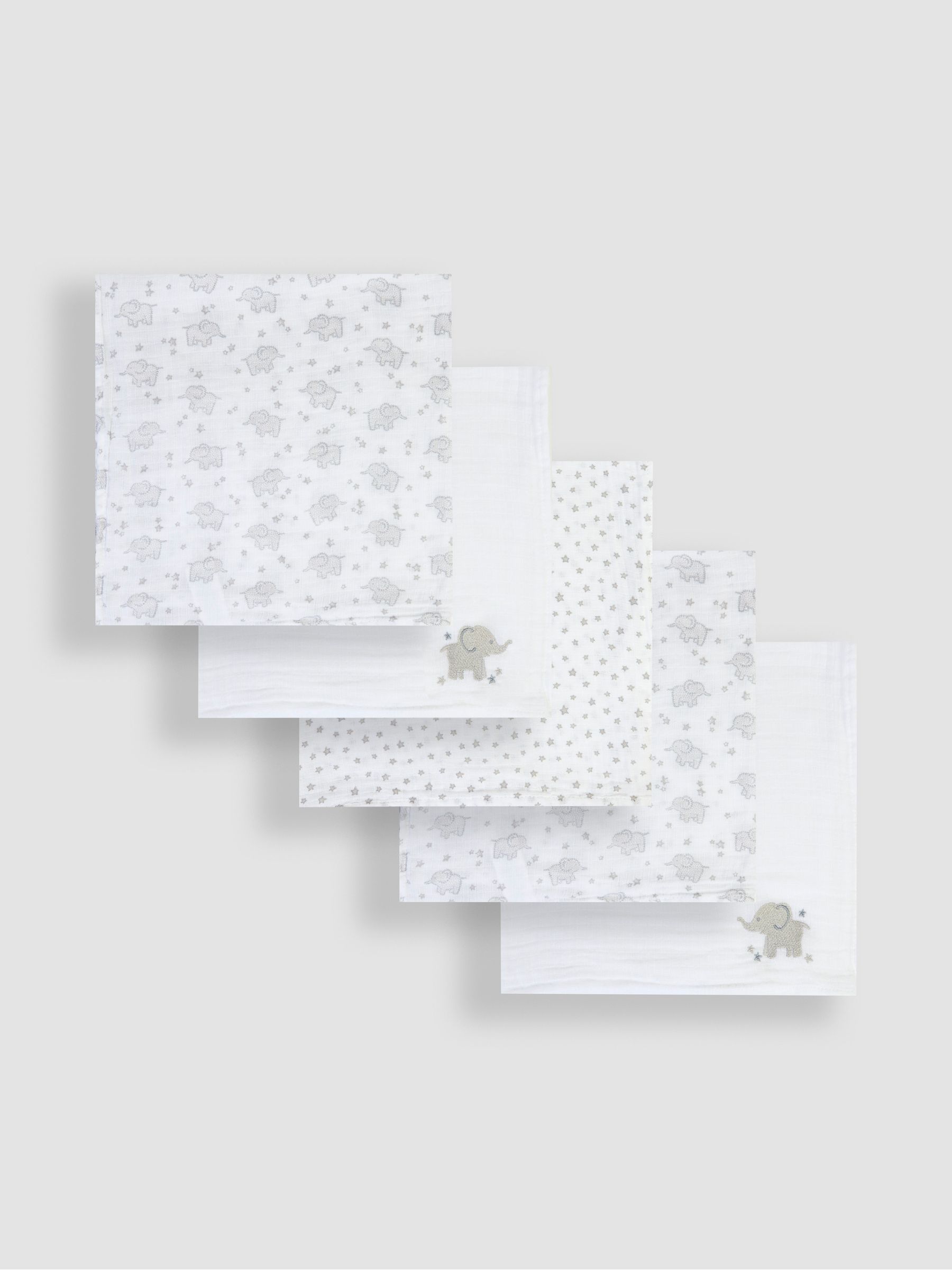 5-Pack Embroidered Muslins