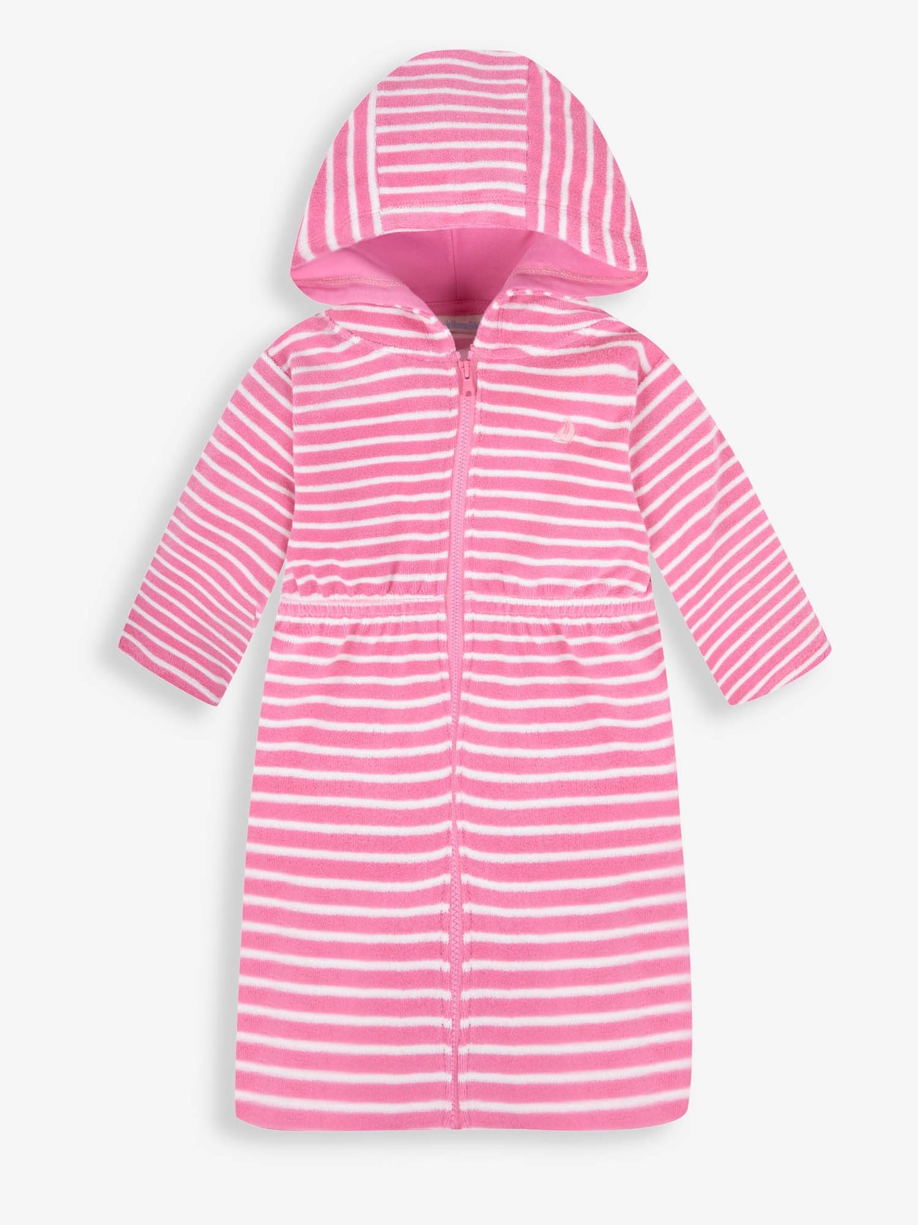 Pink Towelling Zip-Up Dress