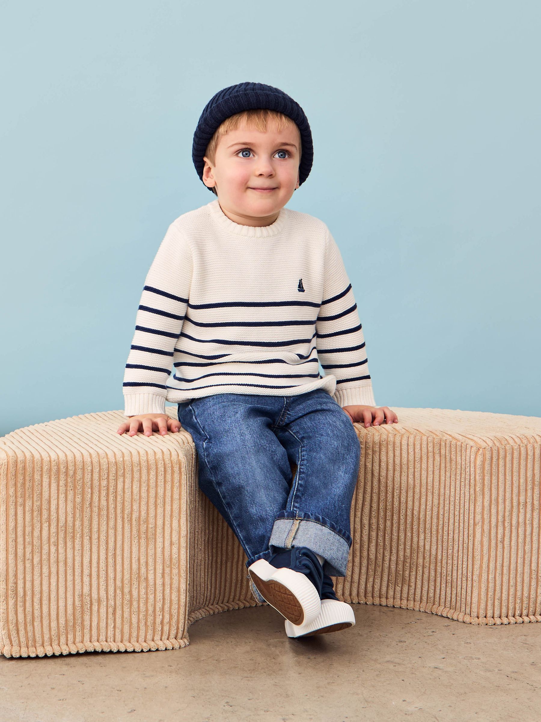 Cream Breton Stripe Jumper