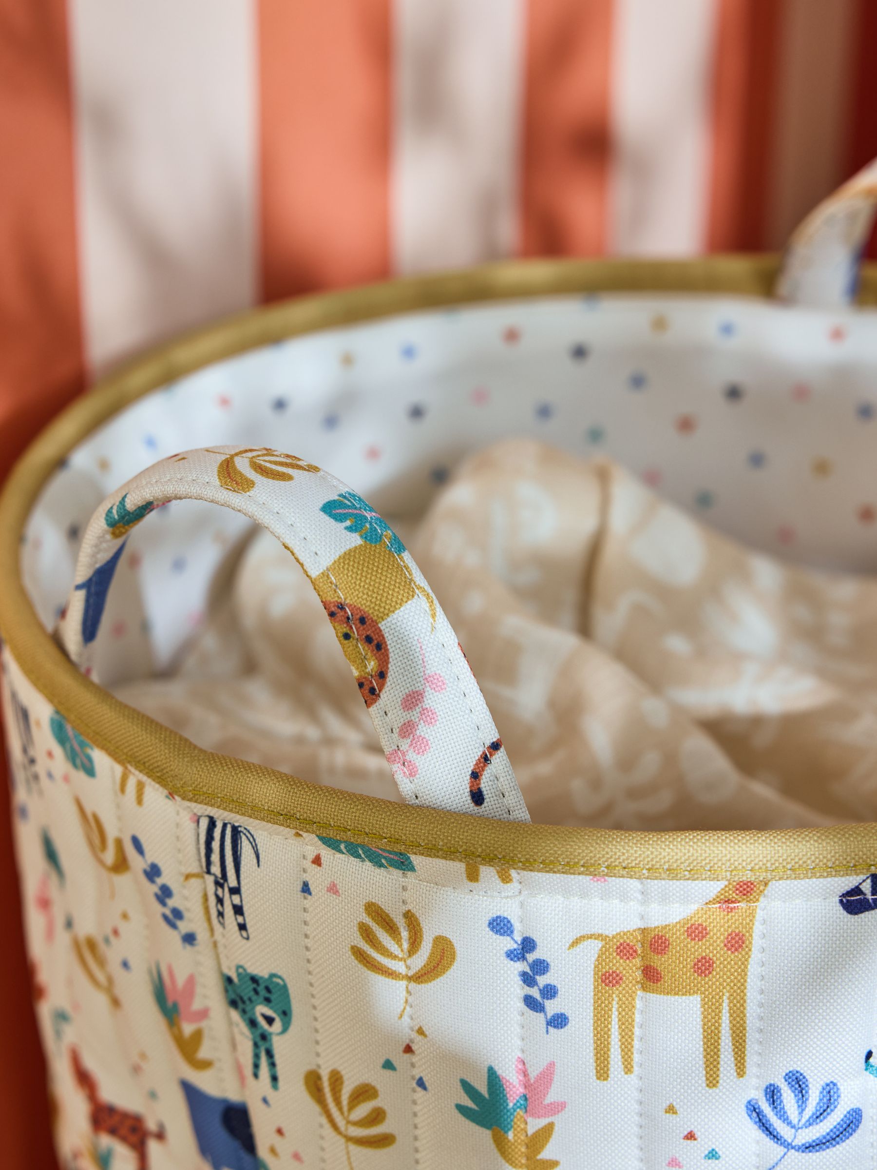 Safari Printed Laundry Basket