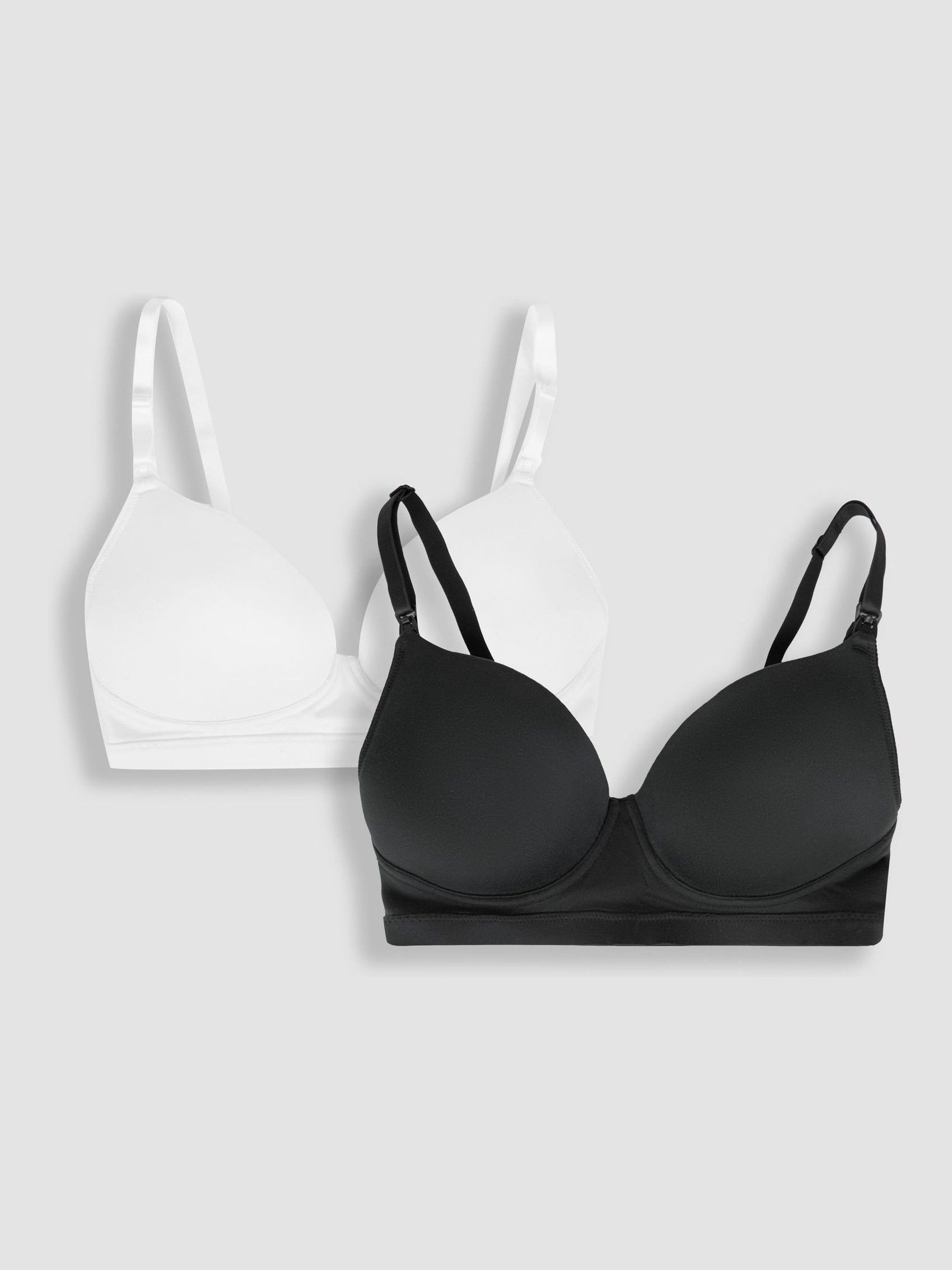 Black 2-Pack Maternity & Nursing T-Shirt Bras
