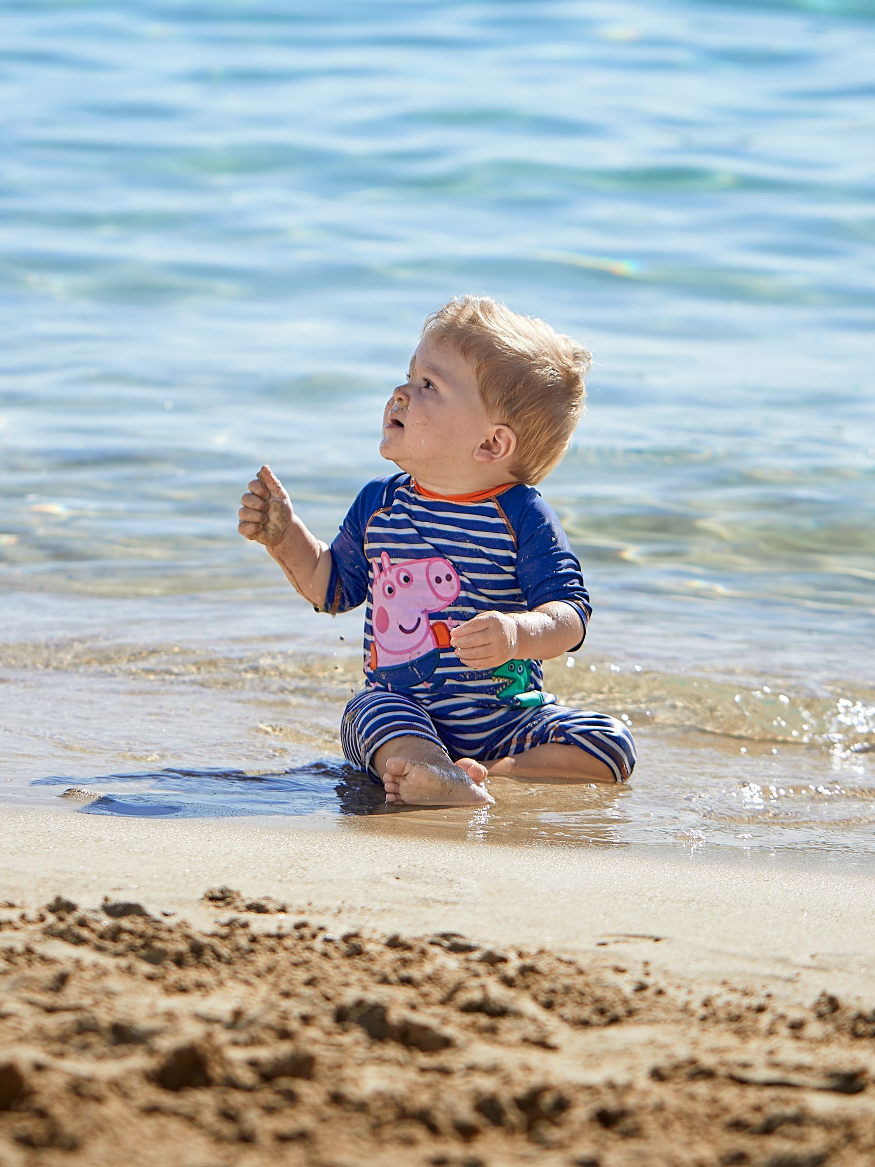 Blue Peppa Pig UPF 50 1-Piece Sun Protection Suit