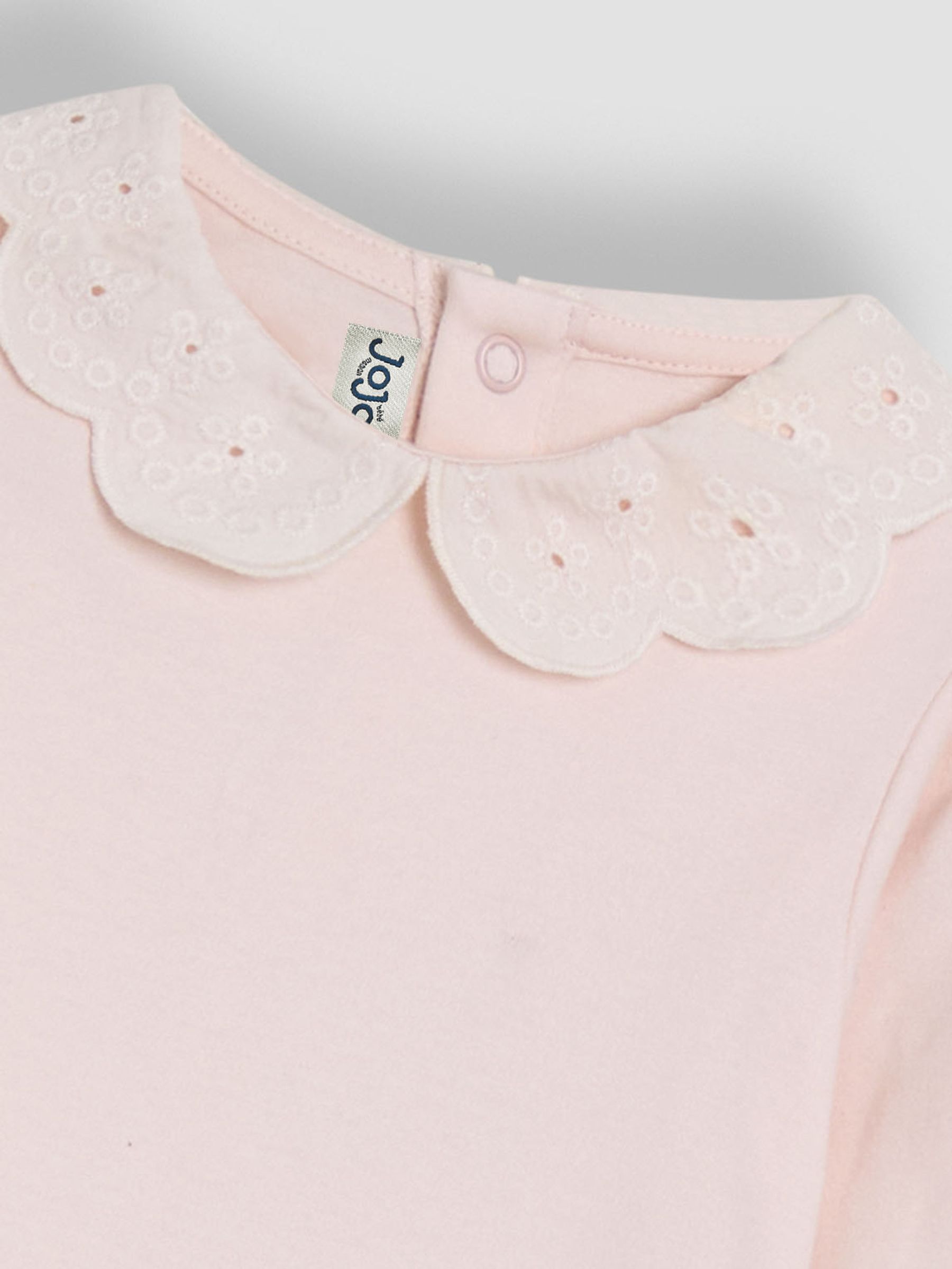 White Broderie Collar Long Sleeve Body