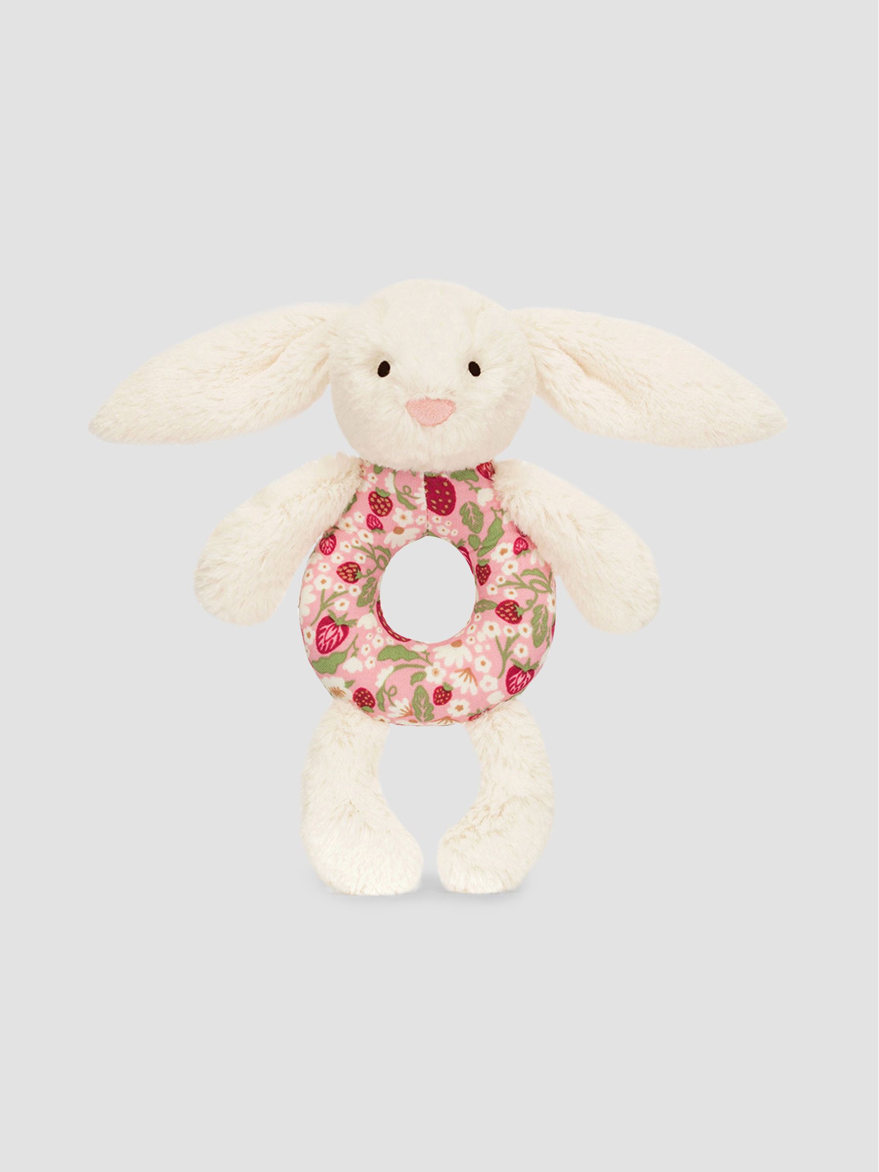 Jellycat Blossom Cream Bunny 'Berry' Ring Rattle