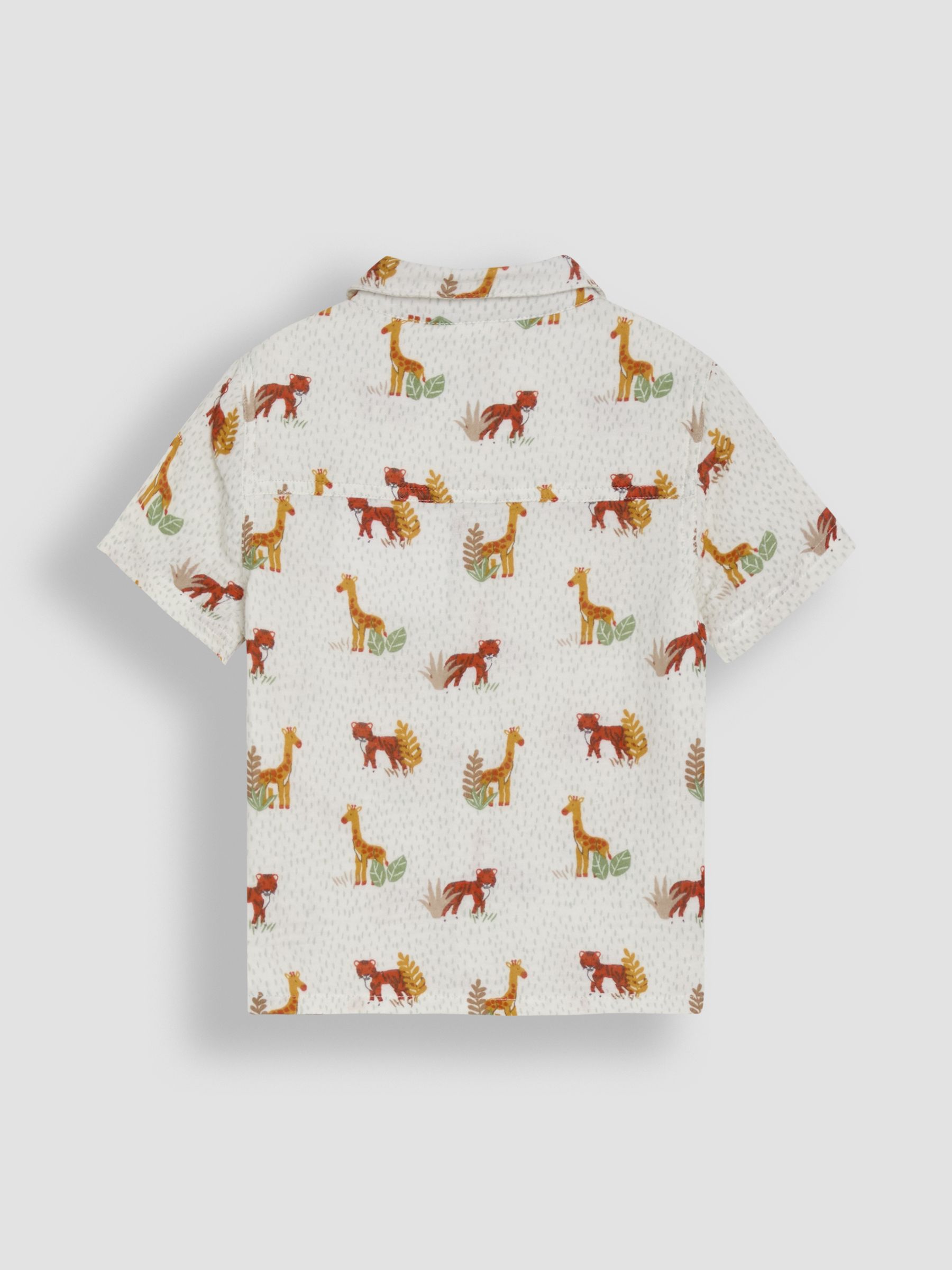 Khaki Green Tropical Cheesecloth Shirt