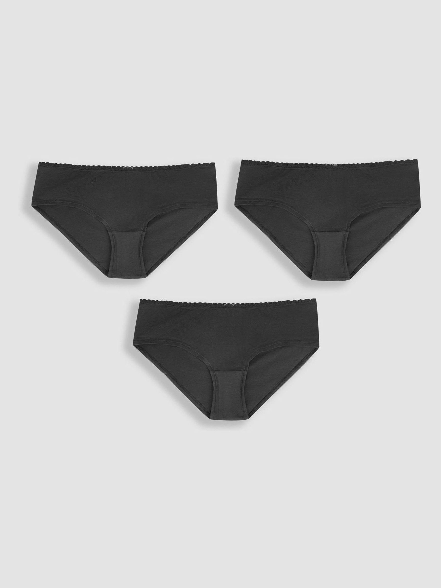 White 3-Pack Lace Trim Maternity Shorts