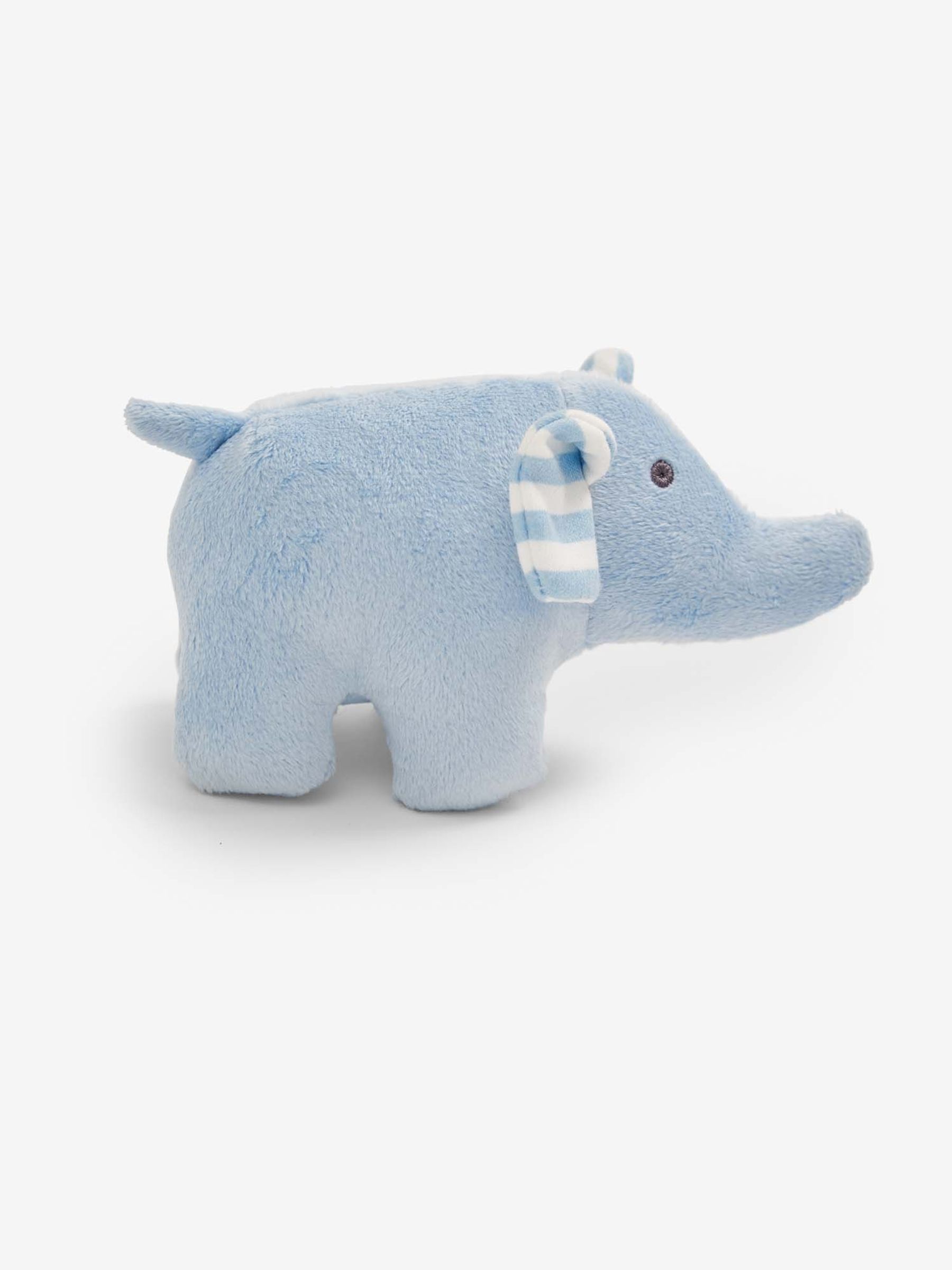 Blue Elephant Soft Rattle Toy